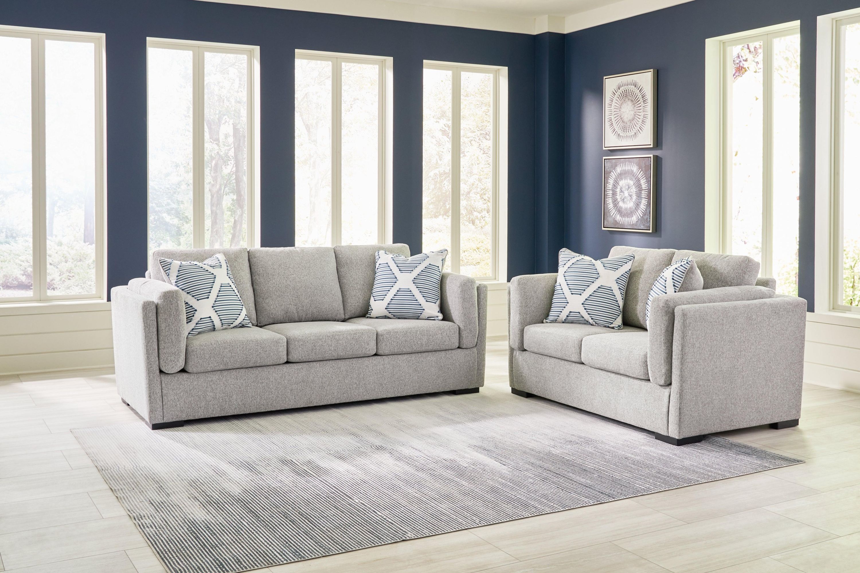 Evansley Pewter Sofa and Loveseat - Image 2