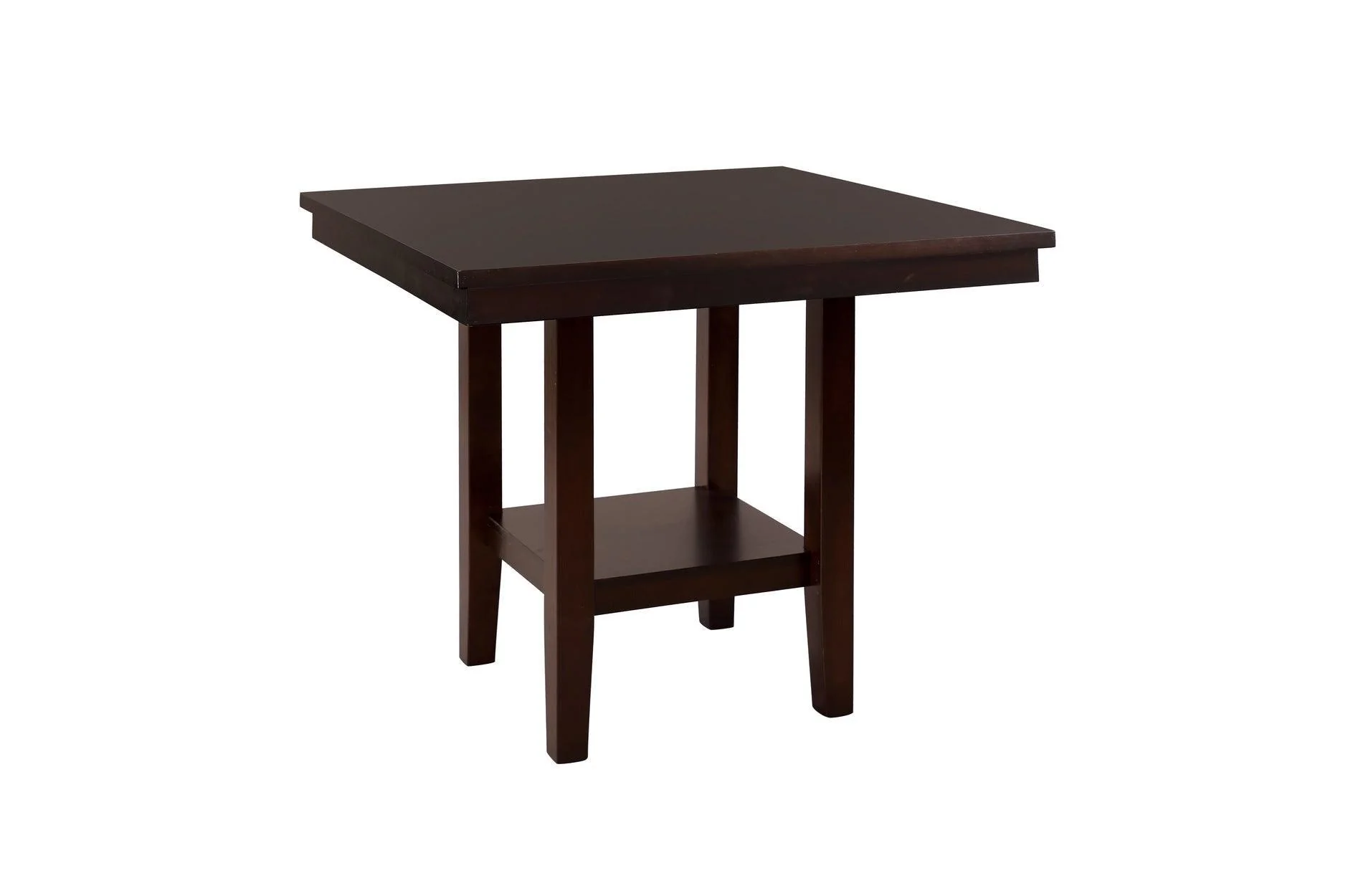 Diego Espresso Faux Leather Square Counter Height Set - Image 3