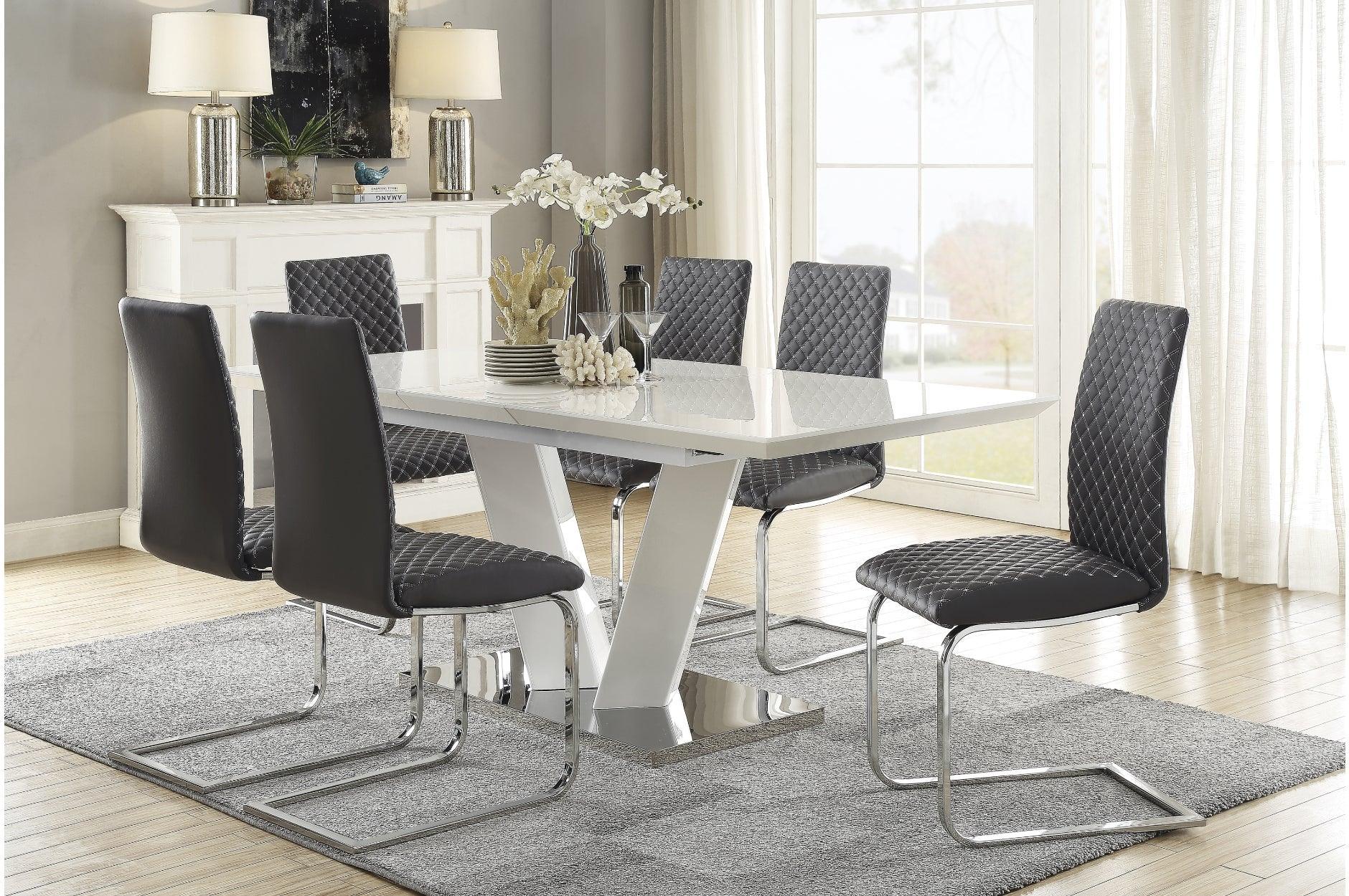 Yannis White Gray Dining Room Set - Image 1
