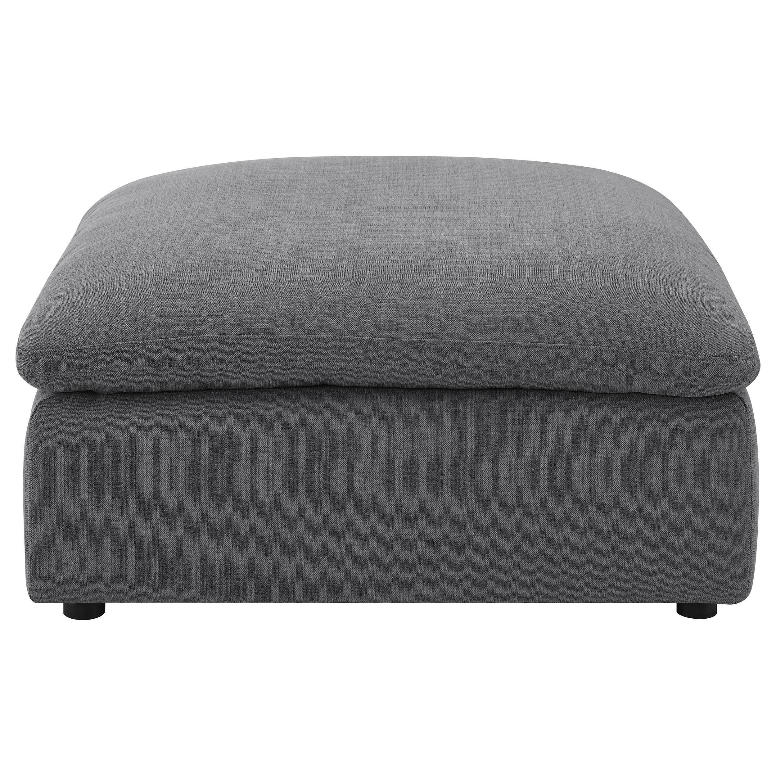 Hobson Square Upholstered Ottoman Charcoal - Image 2