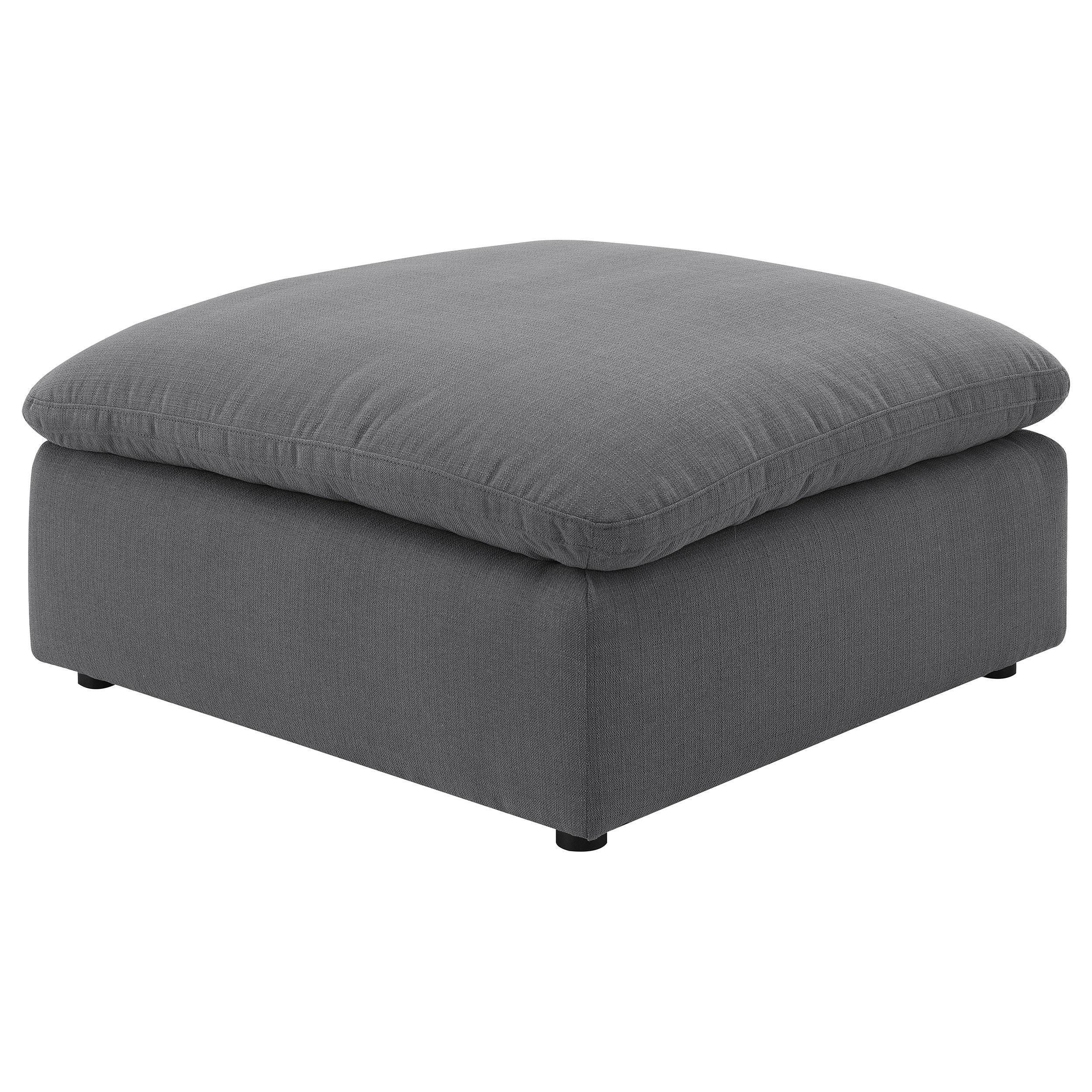 Hobson Square Upholstered Ottoman Charcoal - Image 3