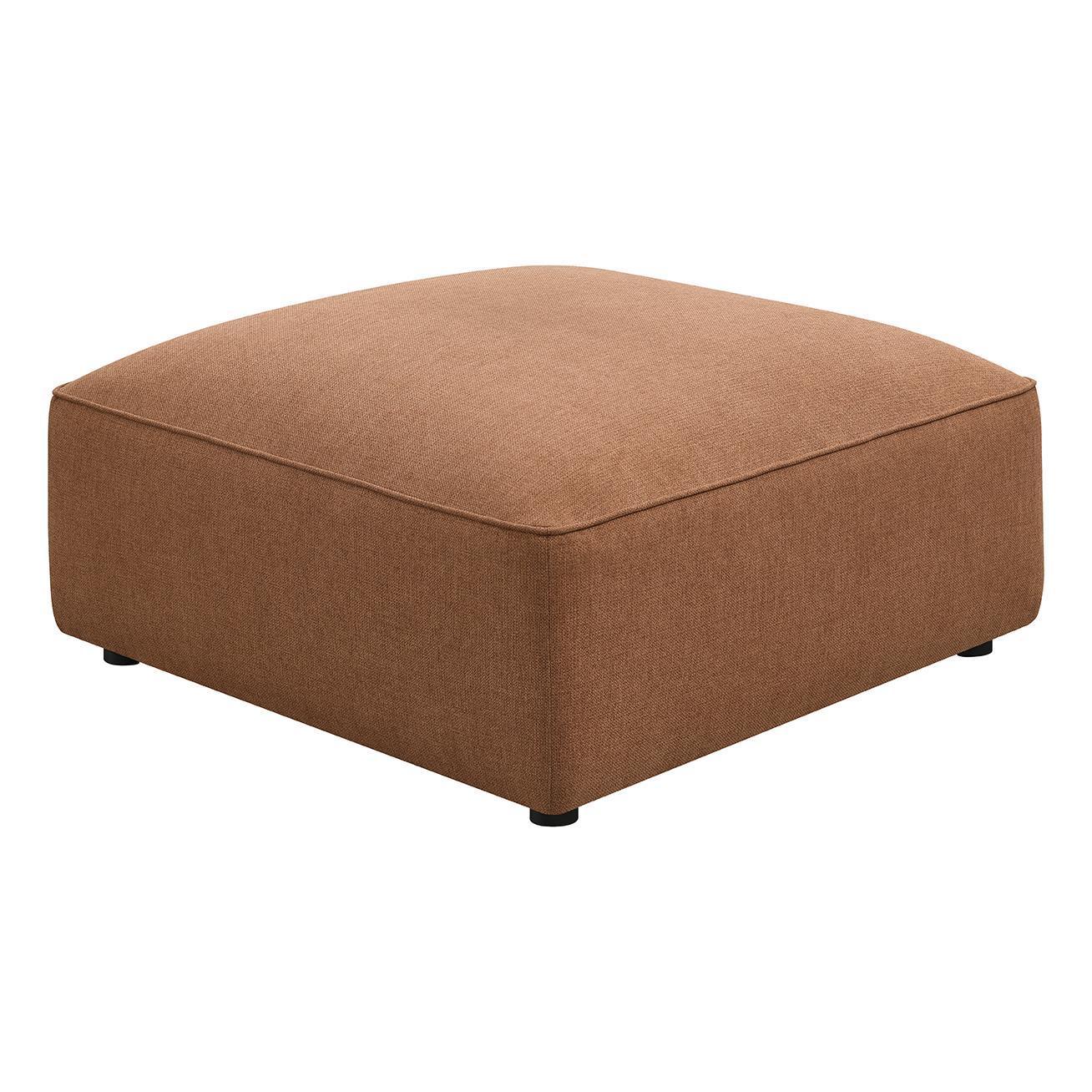 Jennifer Upholstered Ottoman Terracotta - Image 1