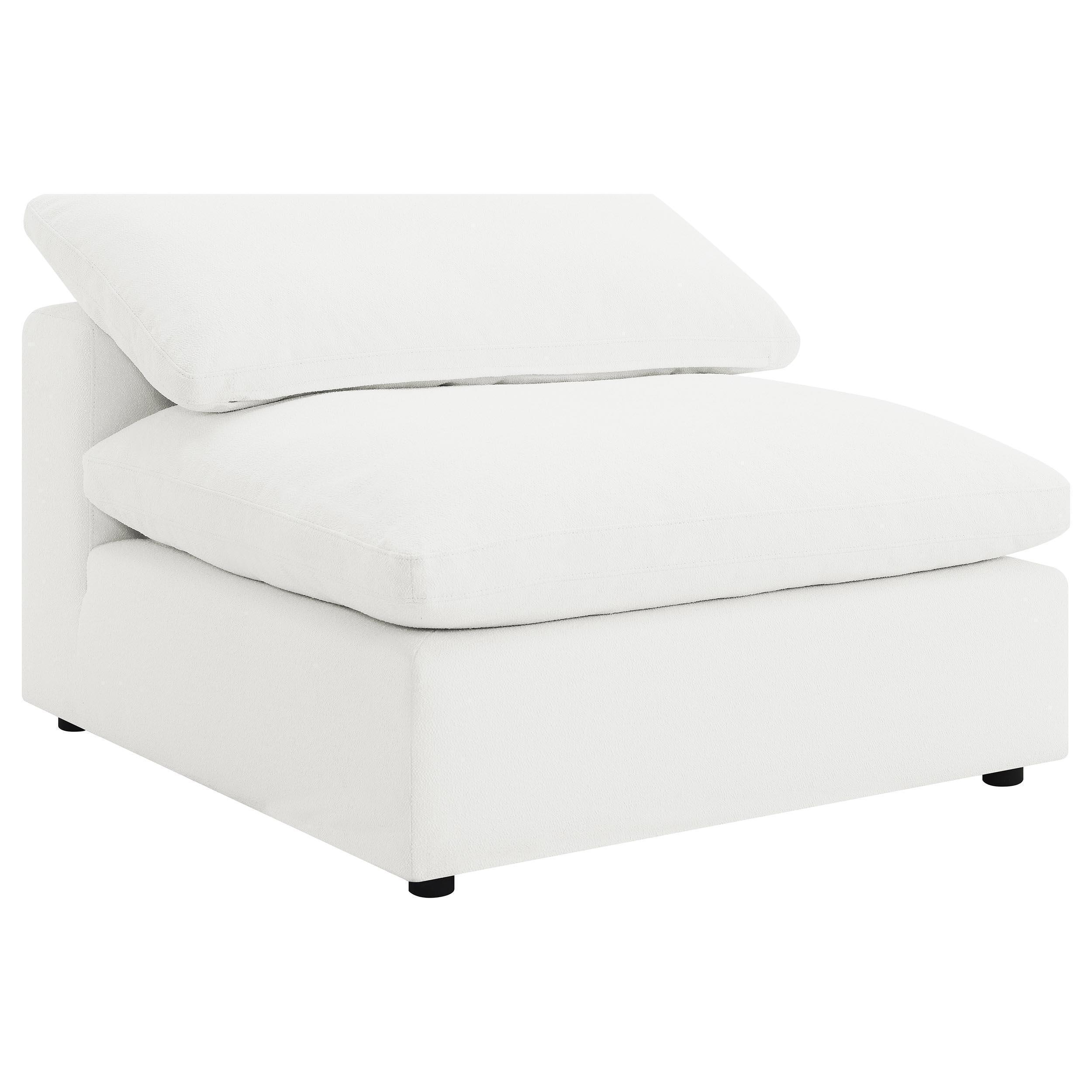 Raleigh 5-Piece Boucle Upholstered Modular Sectional Ivory - Image 2