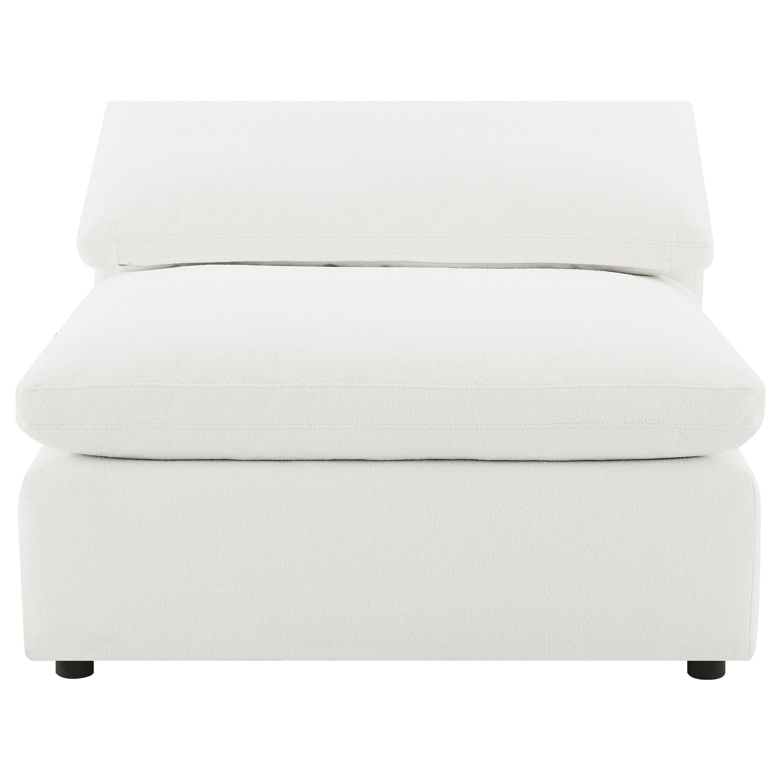 Raleigh 5-Piece Boucle Upholstered Modular Sectional Ivory - Image 3
