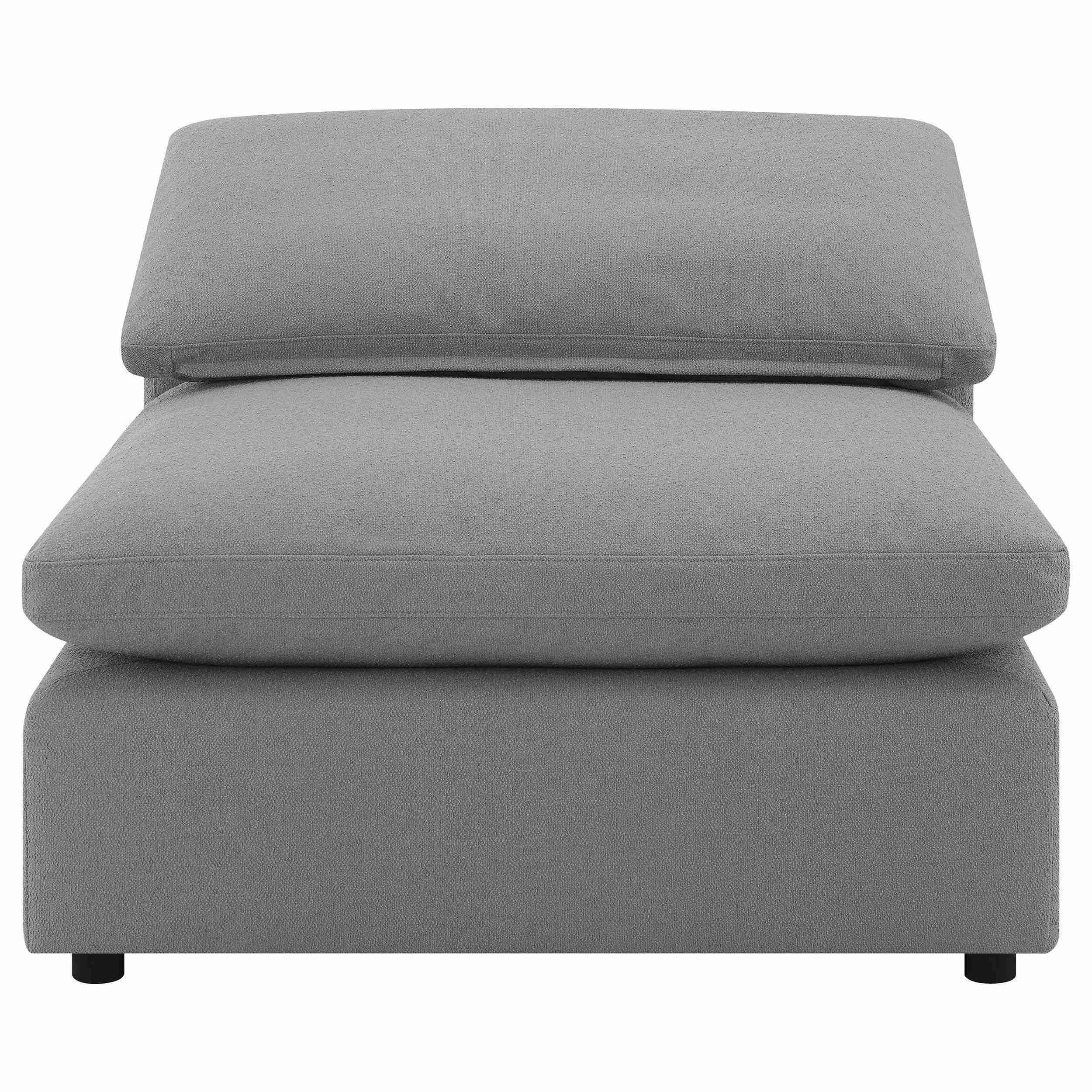 Raleigh 5-Piece Boucle Upholstered Modular Sectional Grey - Image 3