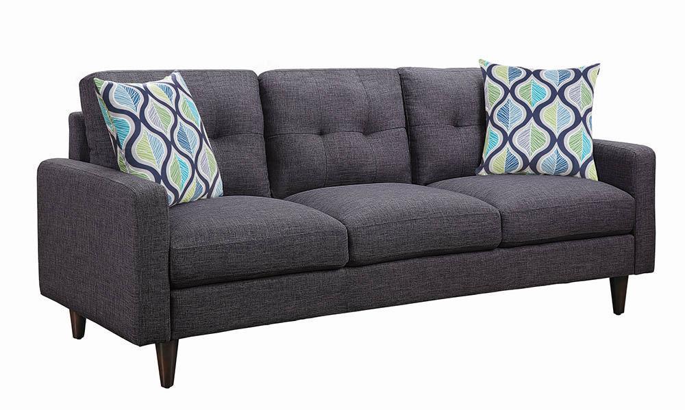 Watsonville Tufted Back Loveseat Grey - Image 2