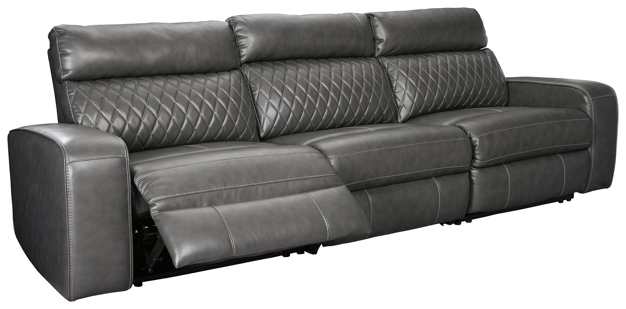 Samperstone Gray 3-Piece Power Reclining Sectional - Image 2