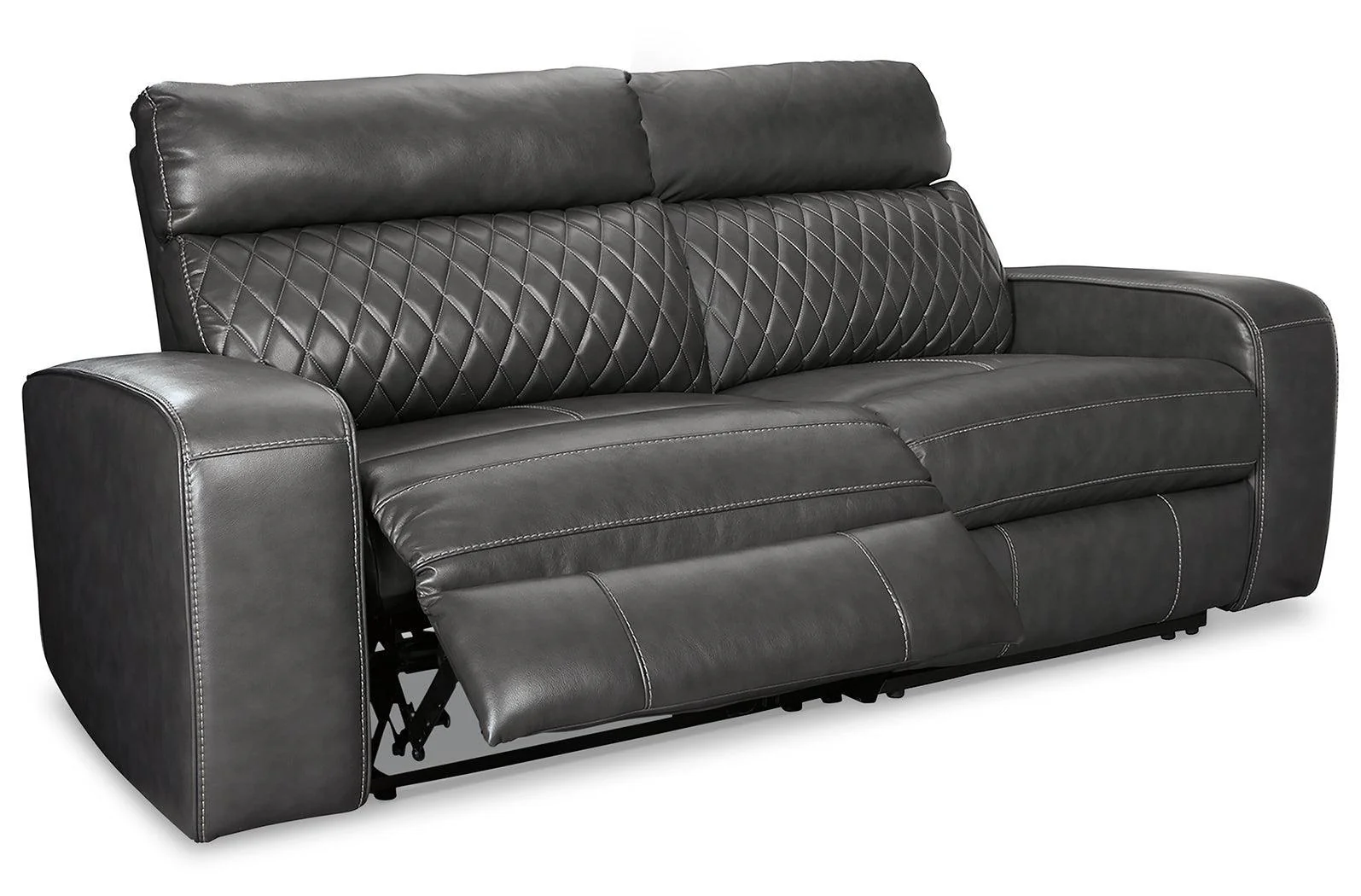Samperstone Gray 2-Piece Power Reclining Sectional - Image 1
