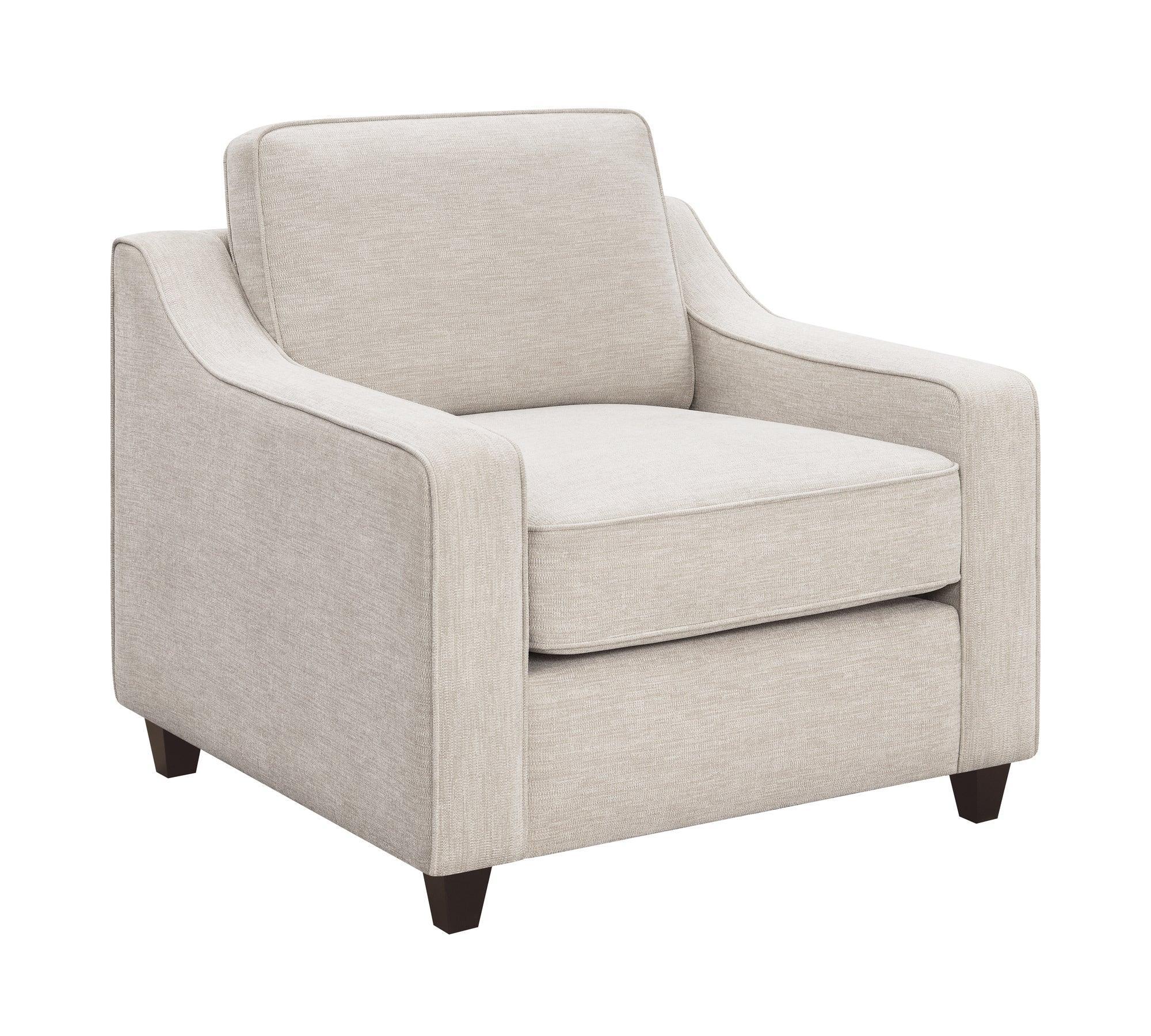 Christine Upholstered Cushion Back Chair Beige - Image 1