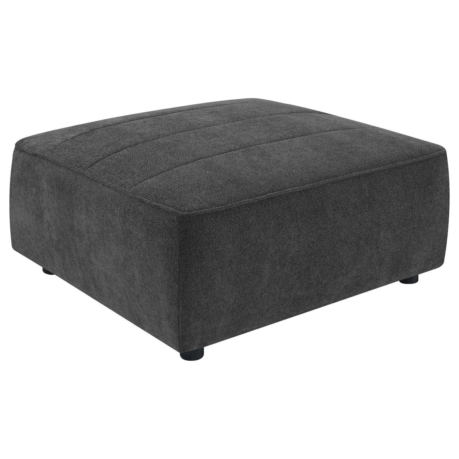 Sunny Square Upholstered Ottoman Dark Charcoal - Image 1