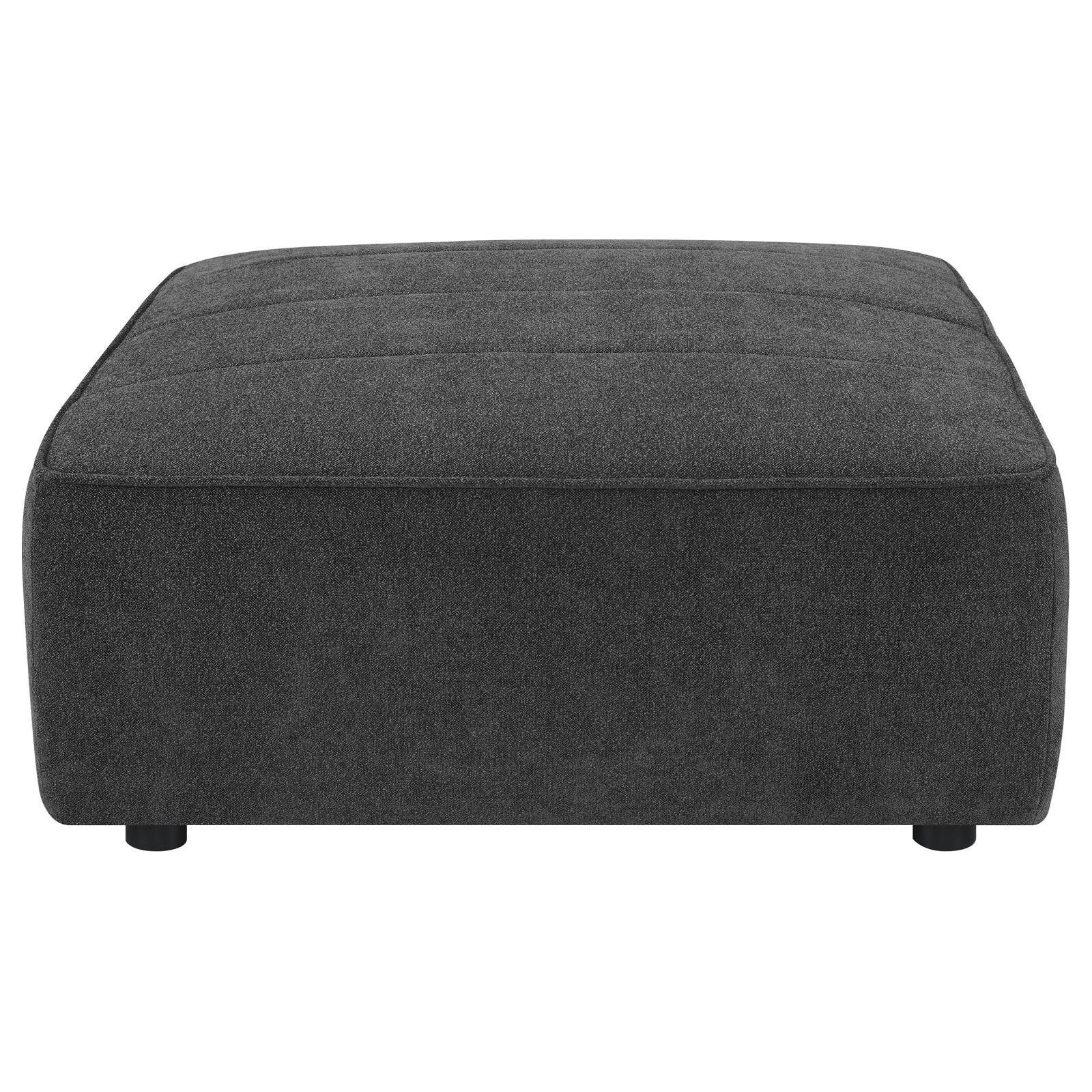 Sunny Square Upholstered Ottoman Dark Charcoal - Image 2