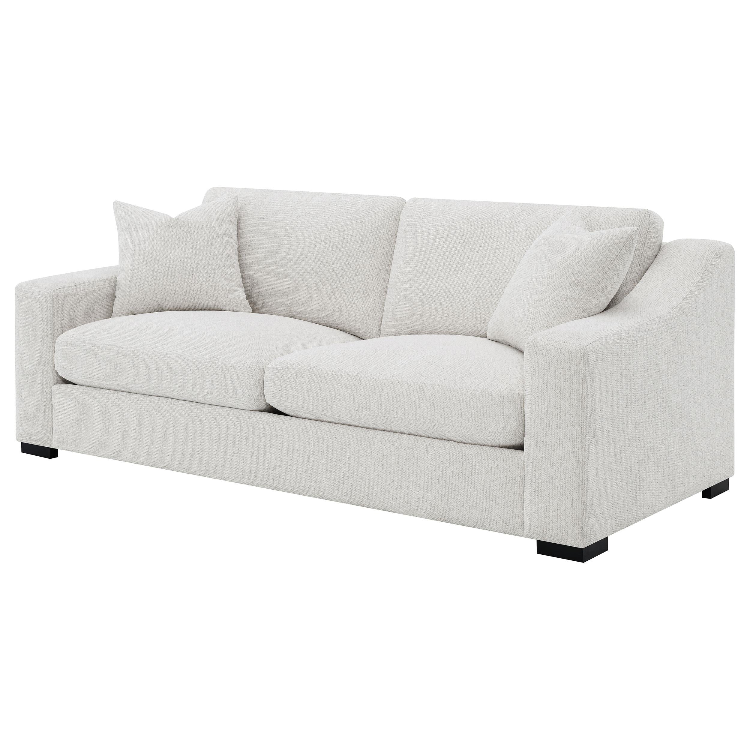 Ashlyn Fabric Upholstered Track Arm Sofa Sand - Image 3