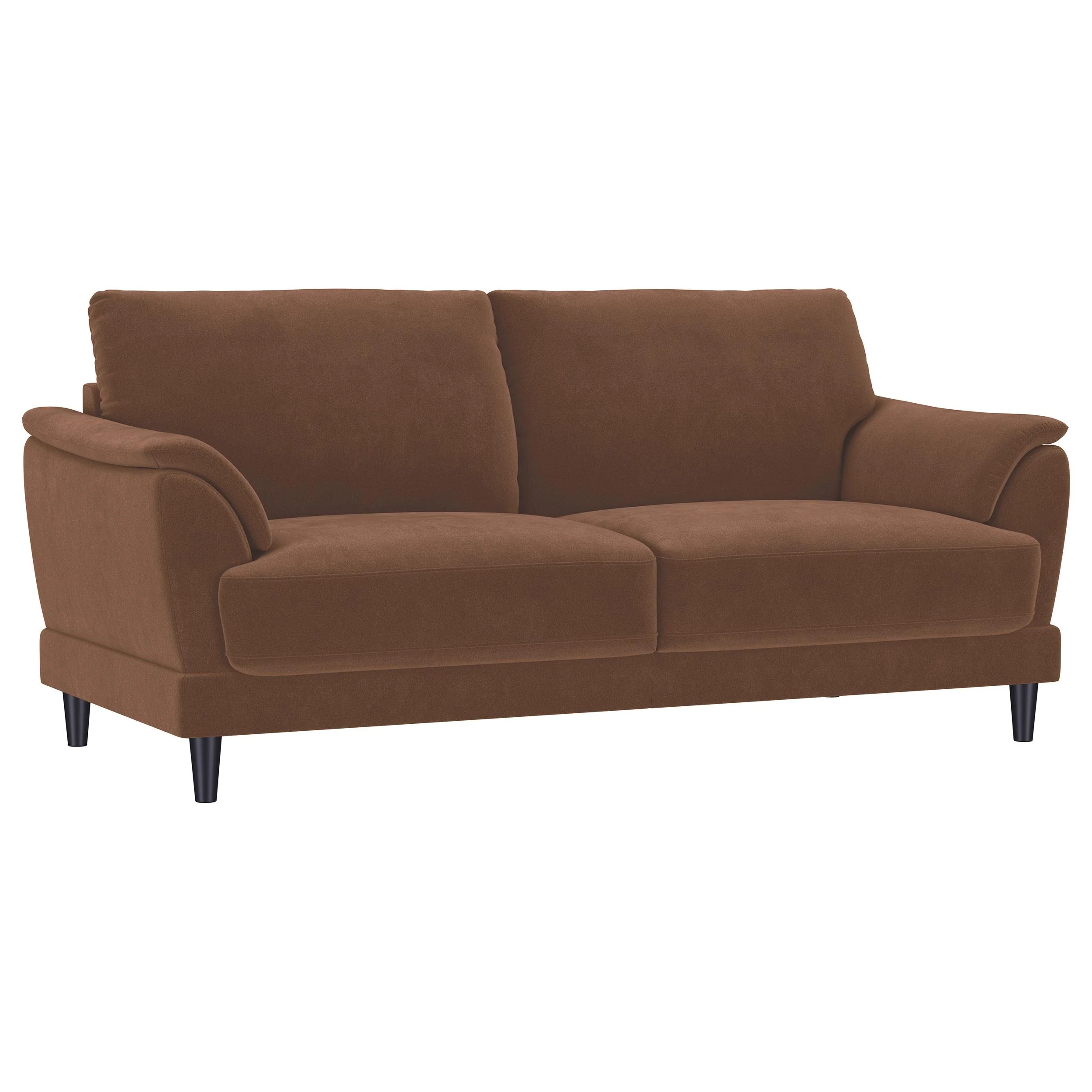 Selma 2-piece Velvet Upholstered Crescent Arm Sofa Set Rust - Image 3