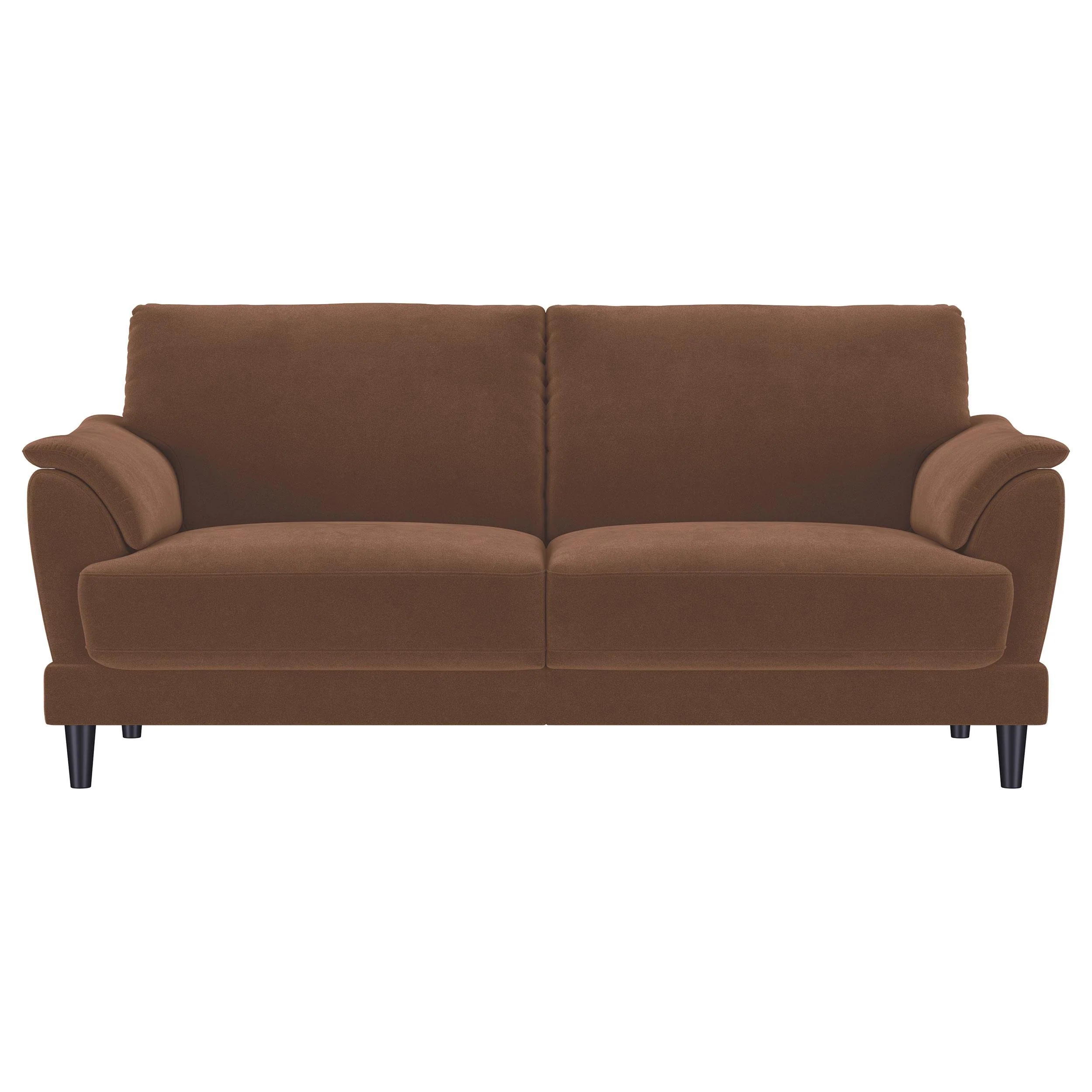 Selma Velvet Upholstered Crescent Arm Sofa Rust - Image 3
