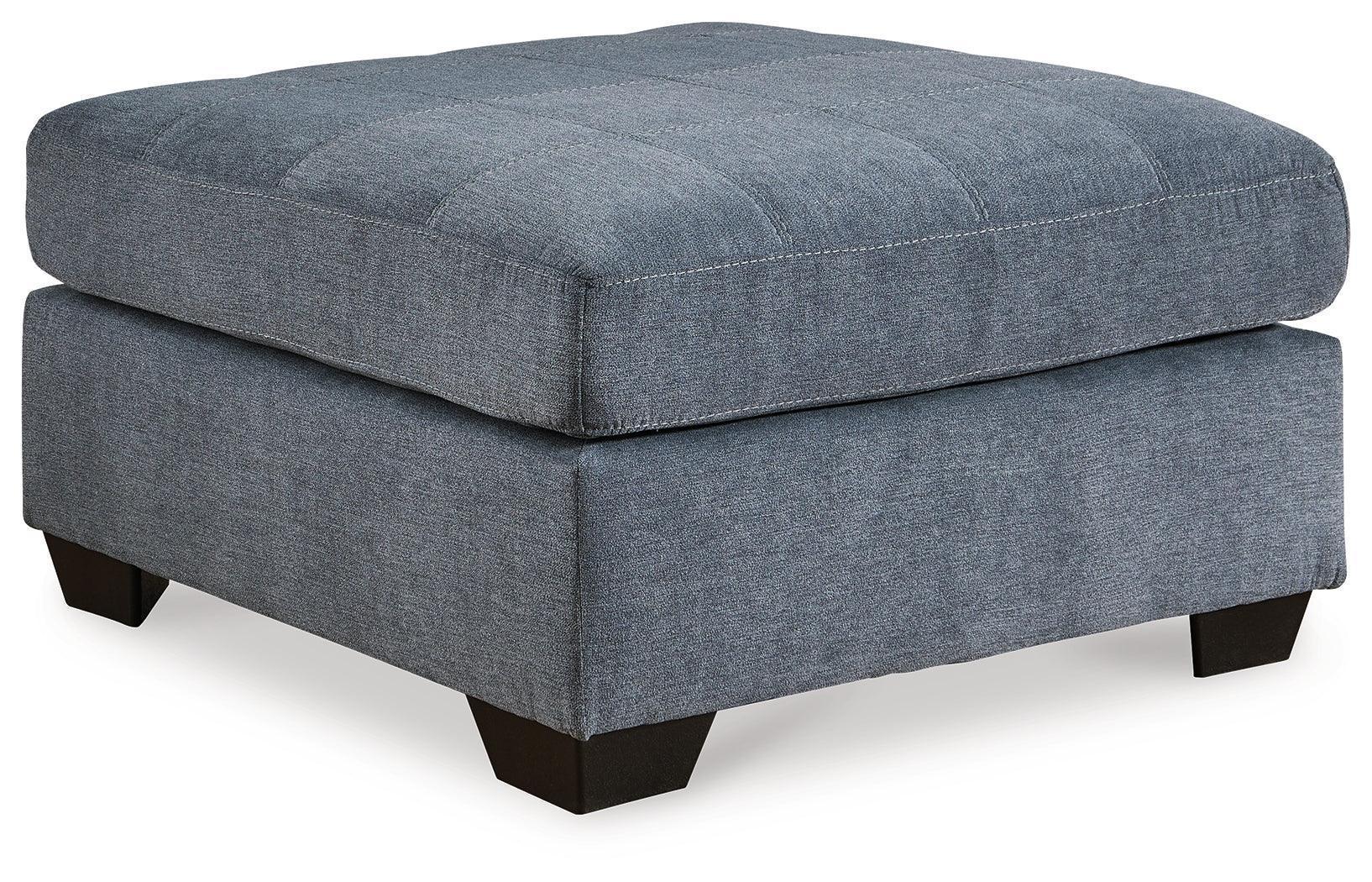 Marleton Denim Microfiber Oversized Accent Ottoman - Image 2