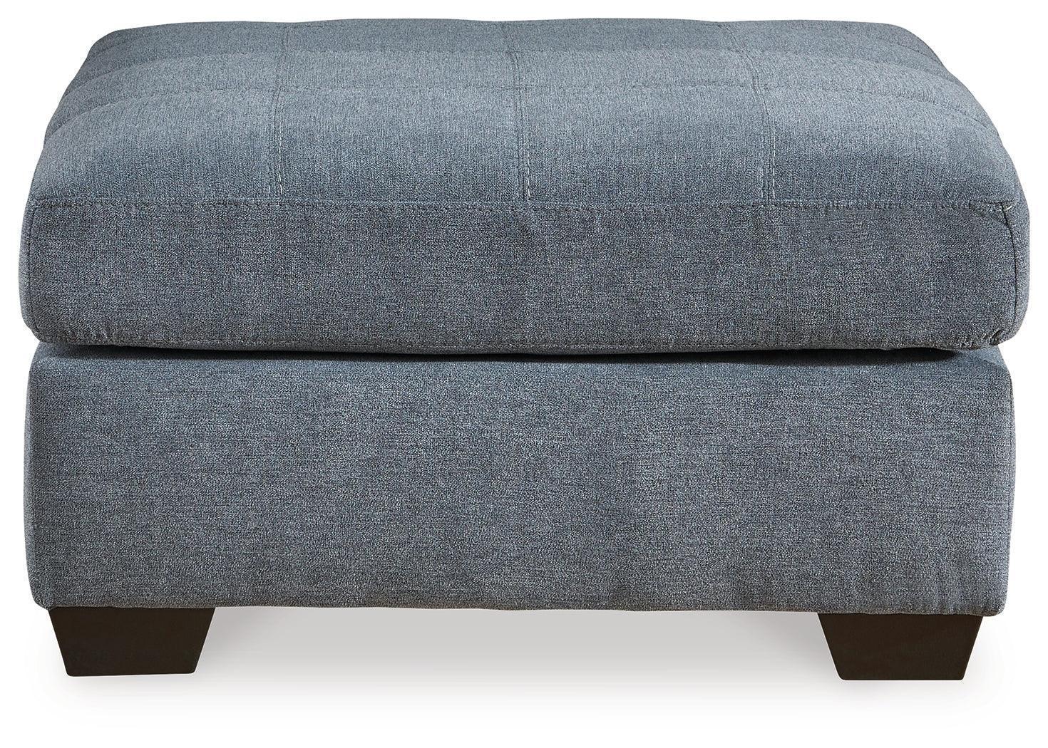Marleton Denim Microfiber Oversized Accent Ottoman - Image 3