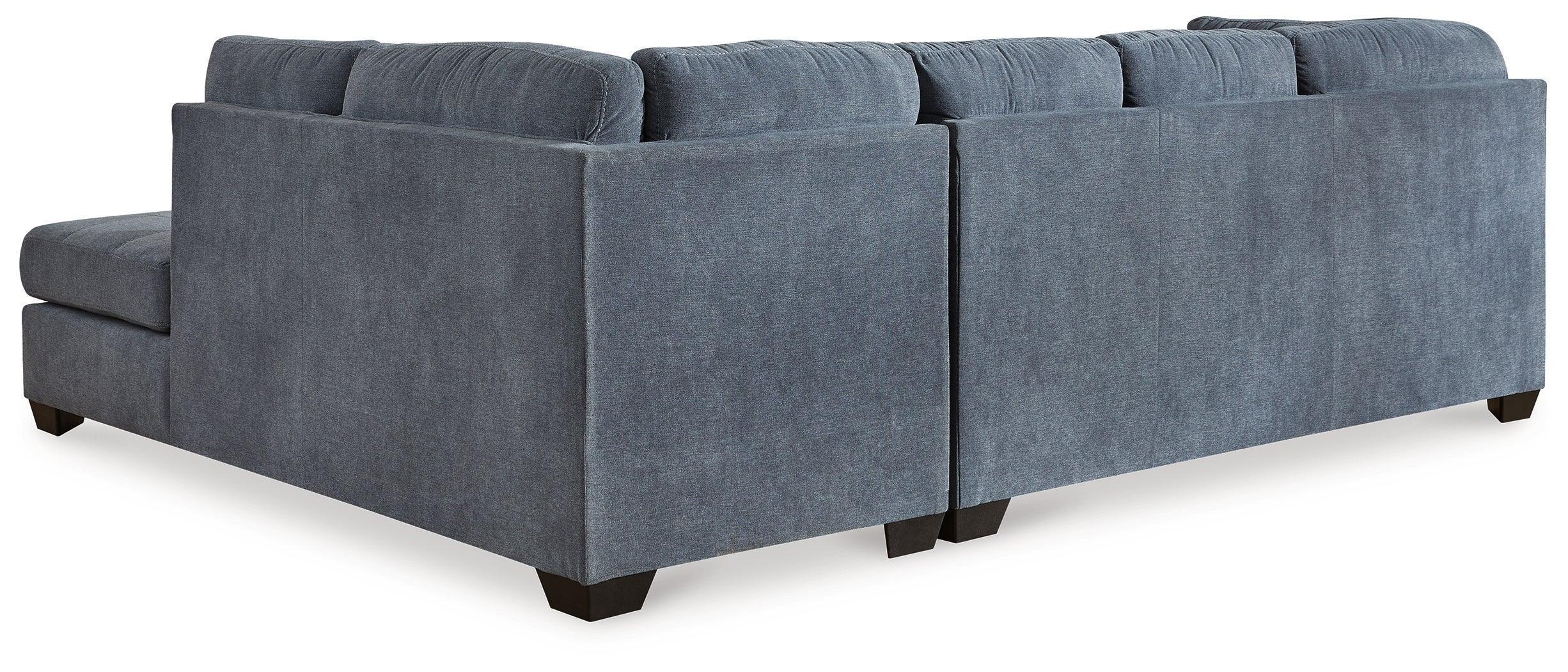 Marleton Denim Microfiber 2-Piece Sleeper Sectional With Chaise - Image 3