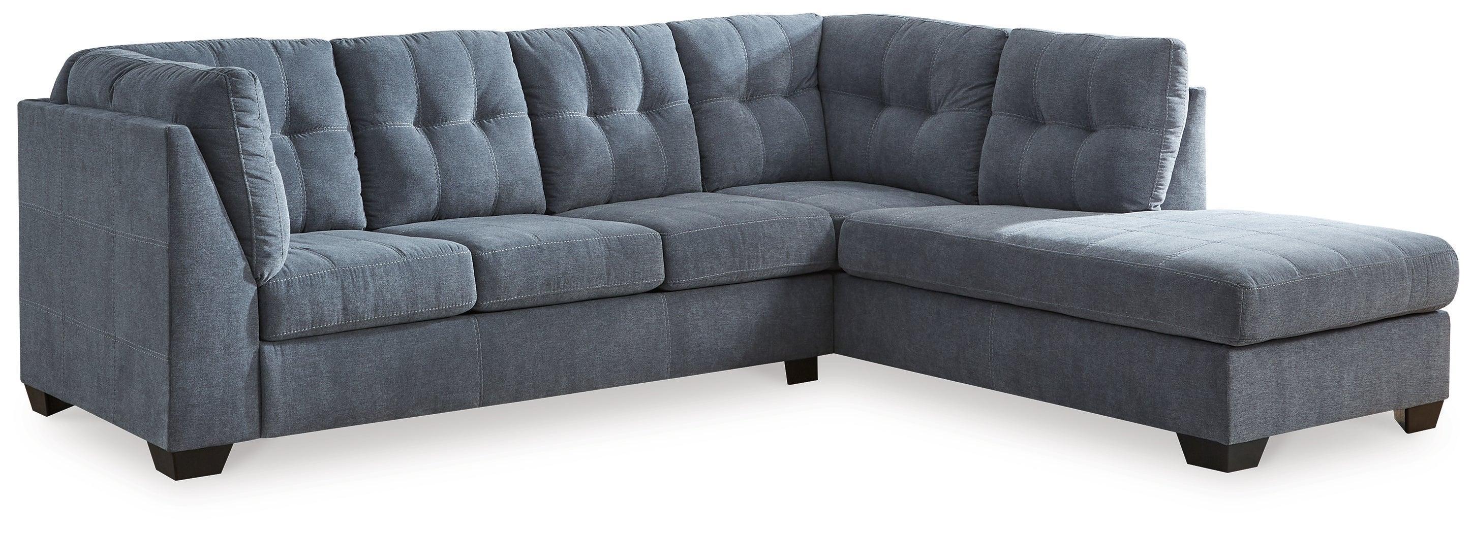 Marleton Denim Microfiber 2-Piece Sectional With Chaise - Image 2