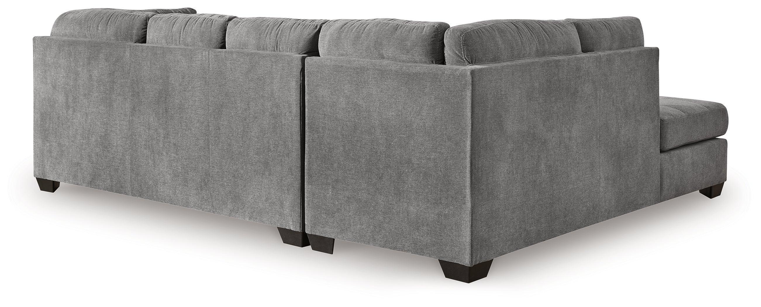 Marleton Gray Microfiber 2-Piece Sleeper Sectional With Chaise - Image 3