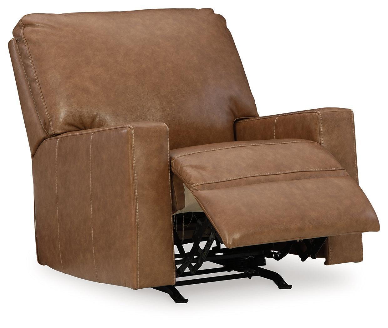 Bolsena Caramel Leather Recliner - Image 3