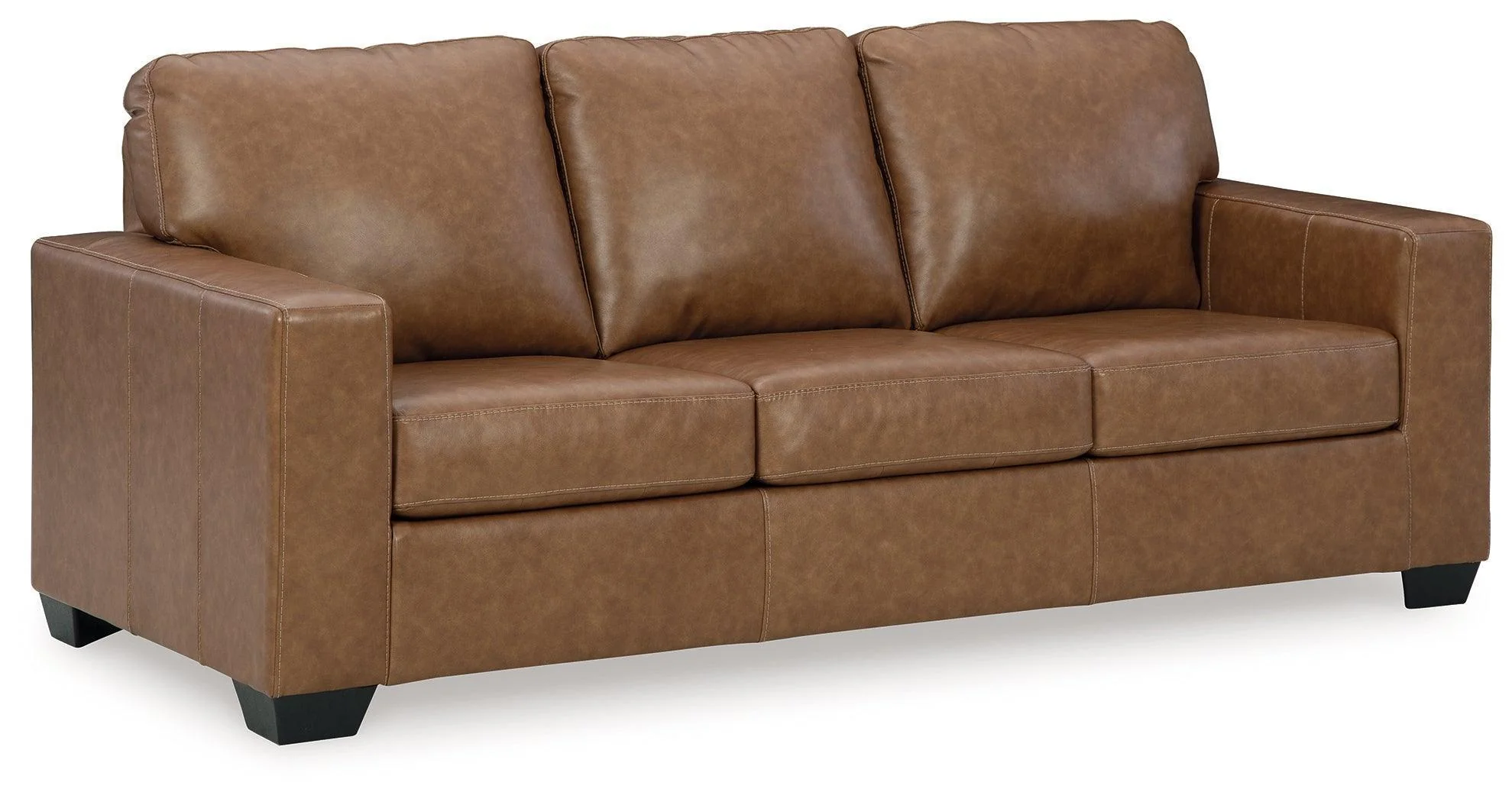 Bolsena Caramel Leather Queen Sofa Sleeper - Image 3