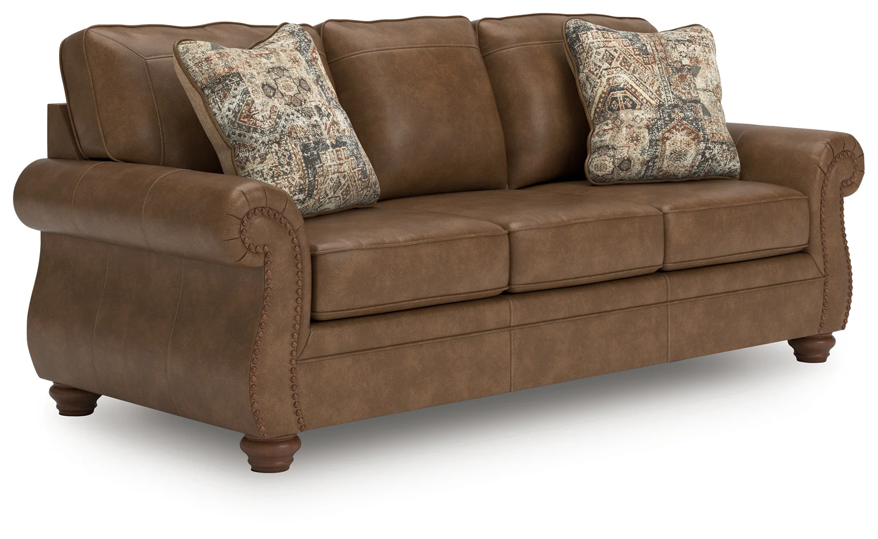 Chasemore Earth Faux Leather Sofa - Image 3