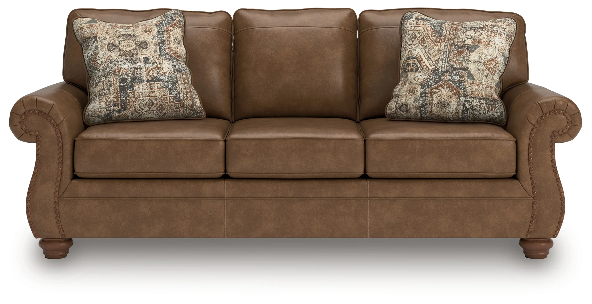 Chasemore Earth Faux Leather Sofa - Image 2