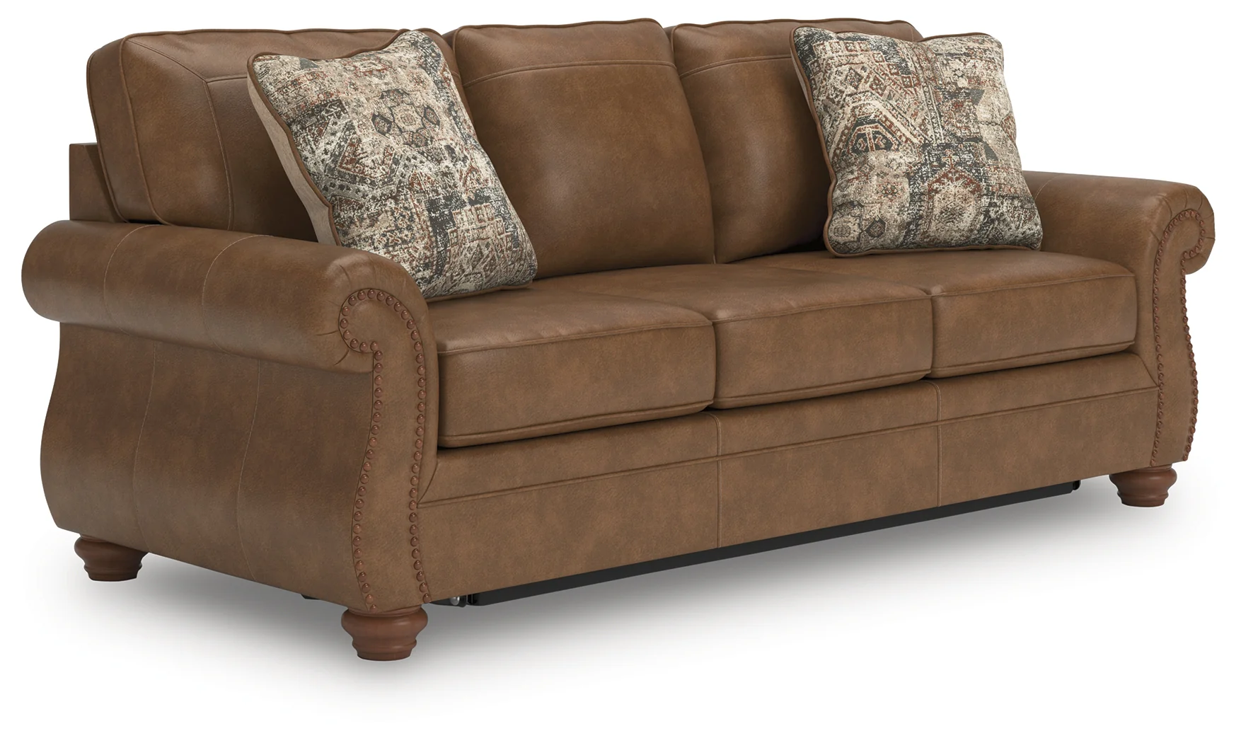 Chasemore Earth Faux Leather Queen Sofa Sleeper - Image 3