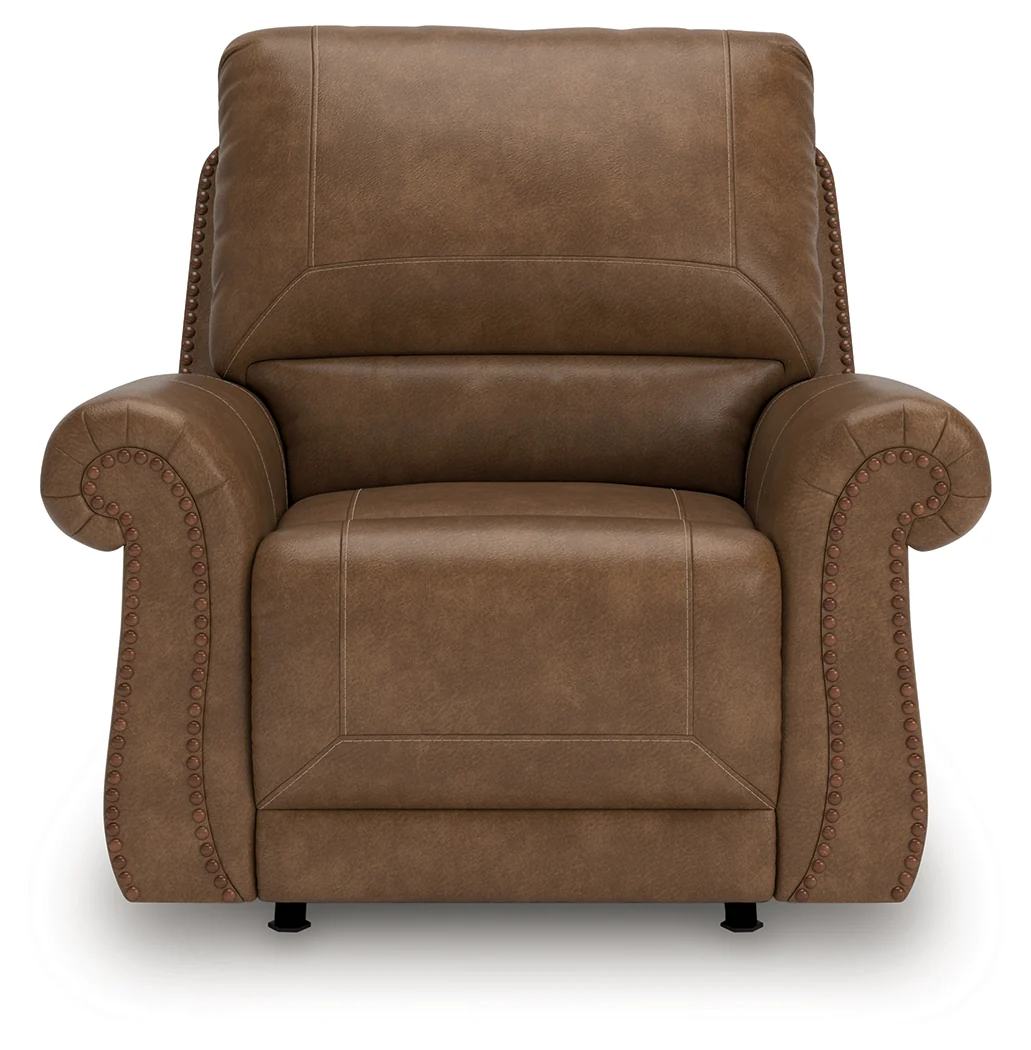 Chasemore Earth Faux Leather Swivel Glider Recliner - Image 3
