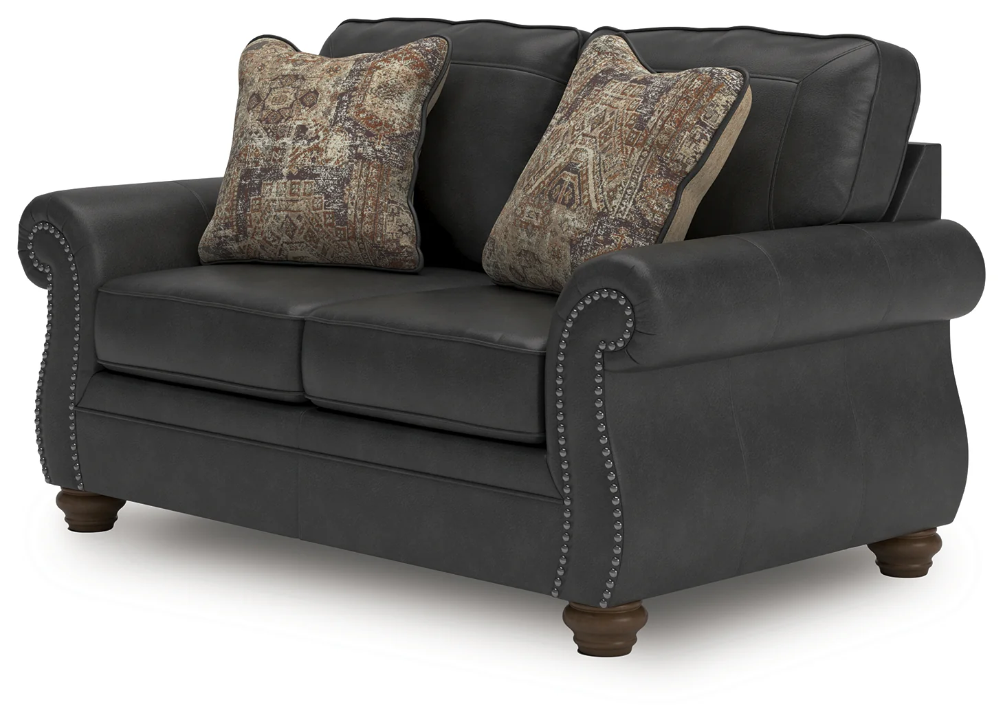 Chasemore Granite Faux Leather Loveseat - Image 2