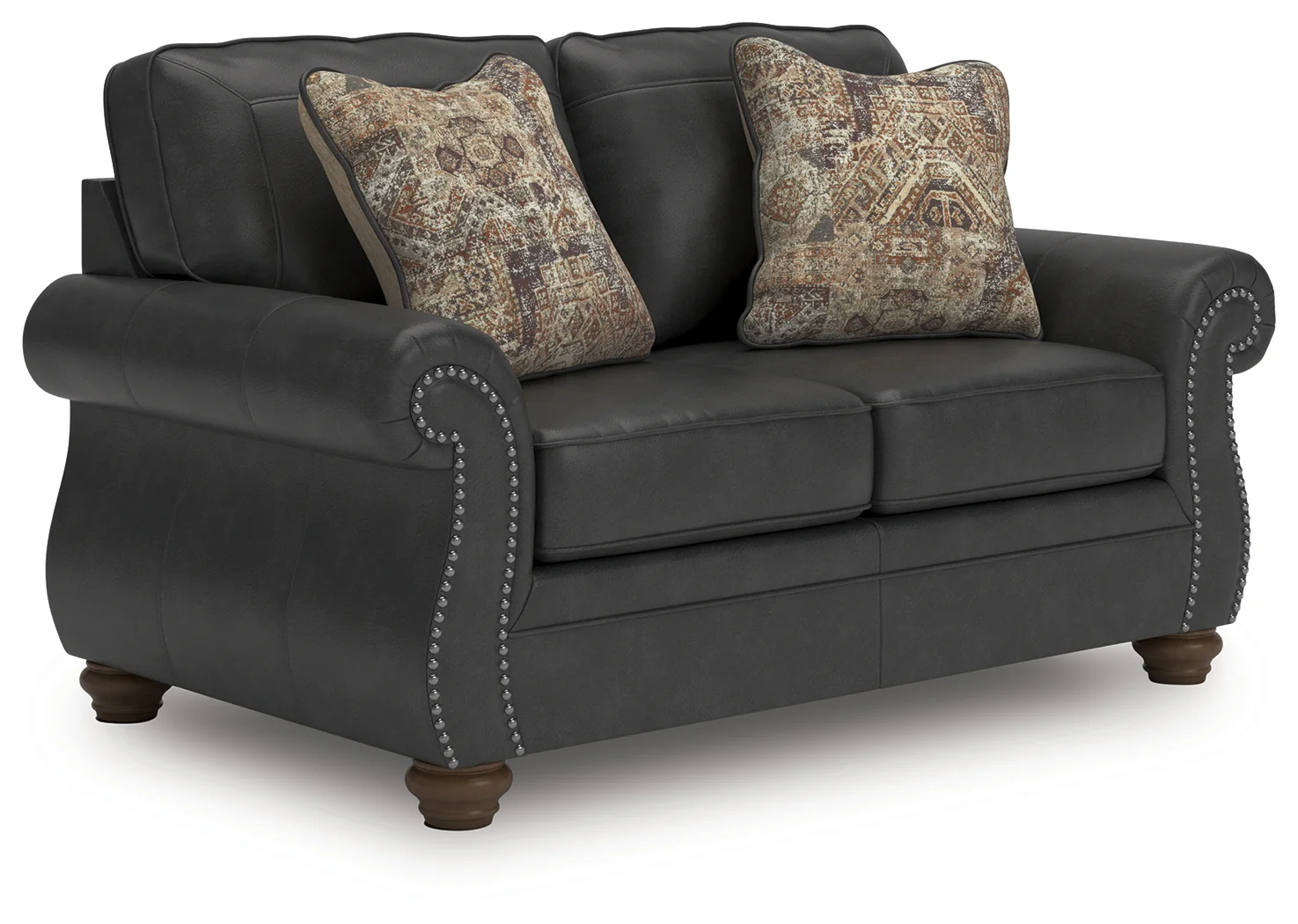 Chasemore Granite Faux Leather Loveseat - Image 1