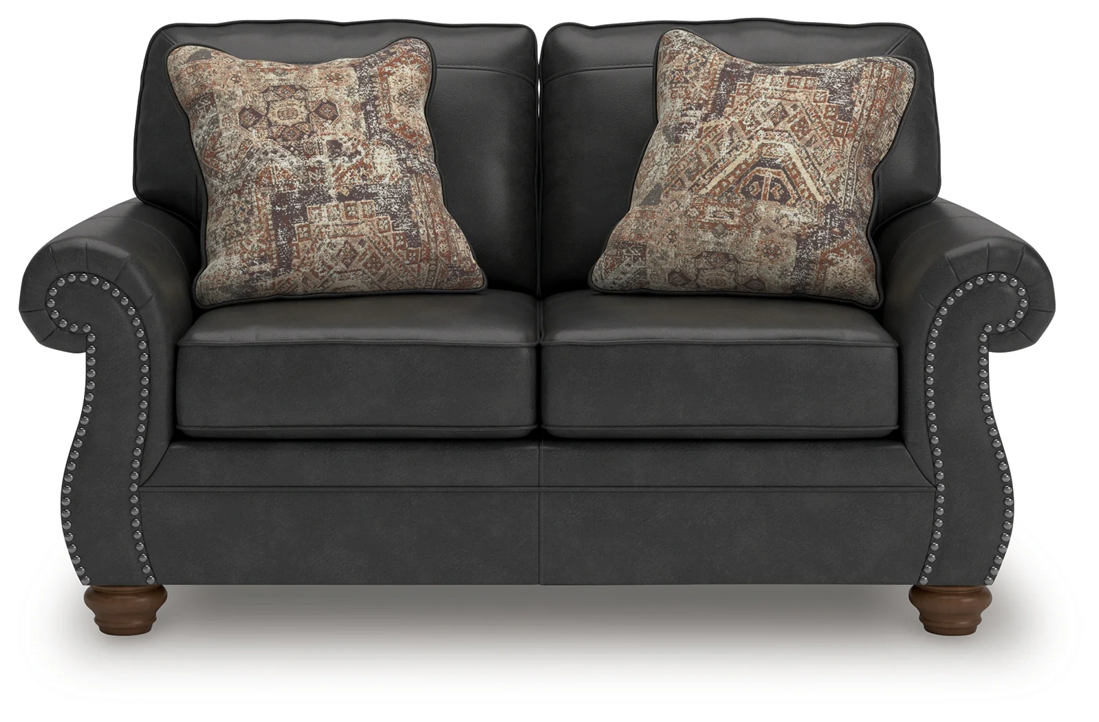 Chasemore Granite Faux Leather Loveseat - Image 3