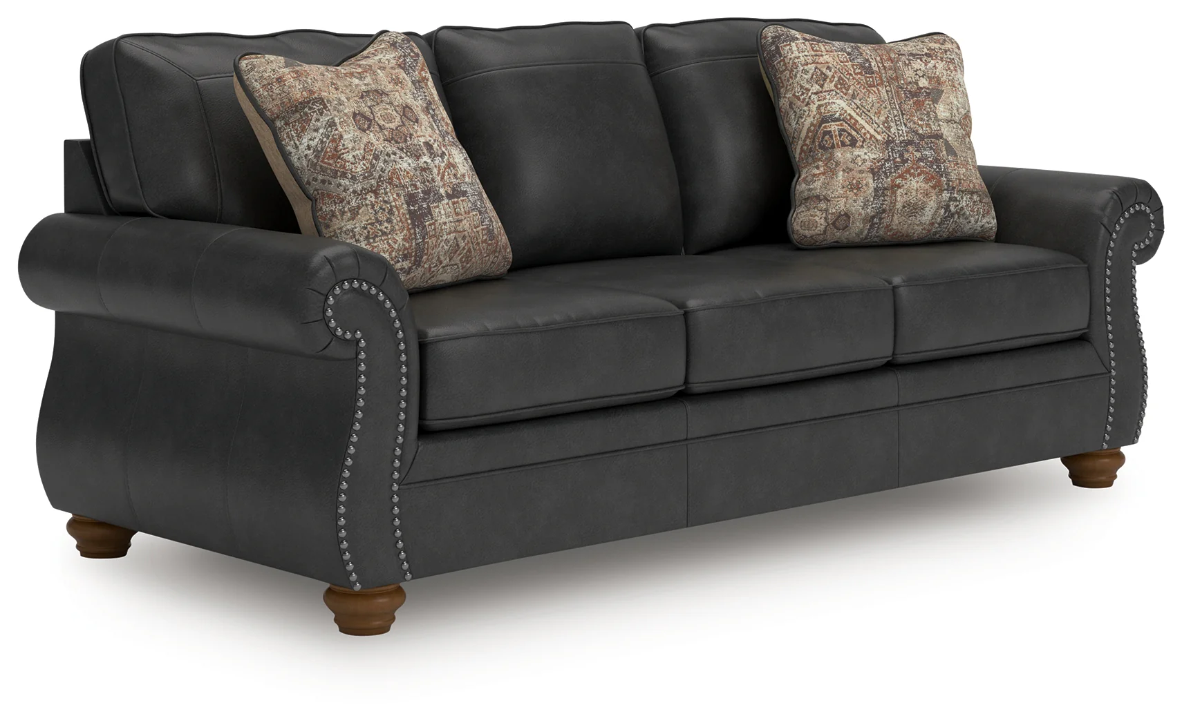Chasemore Granite Faux Leather Sofa - Image 1