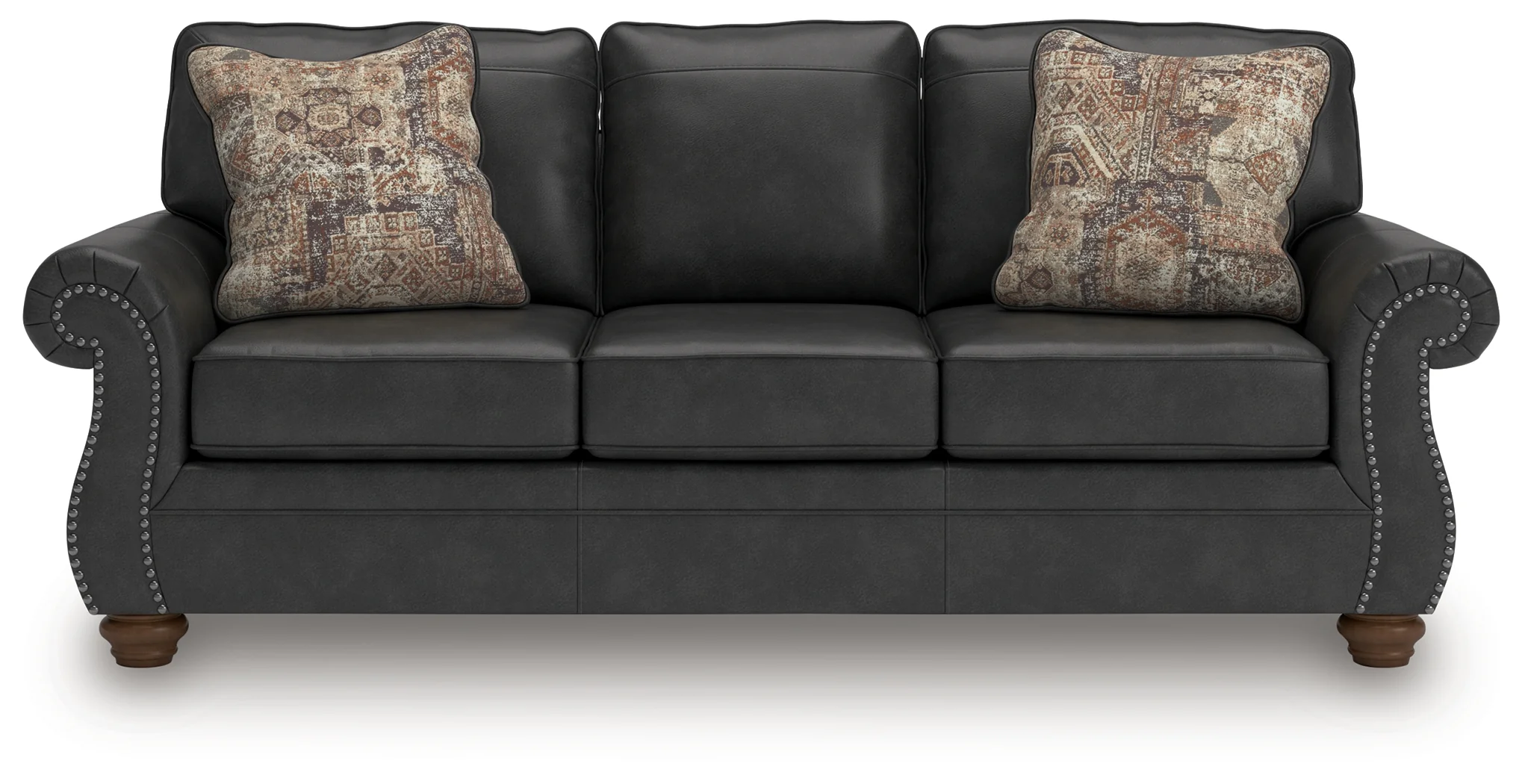 Chasemore Granite Faux Leather Sofa - Image 3