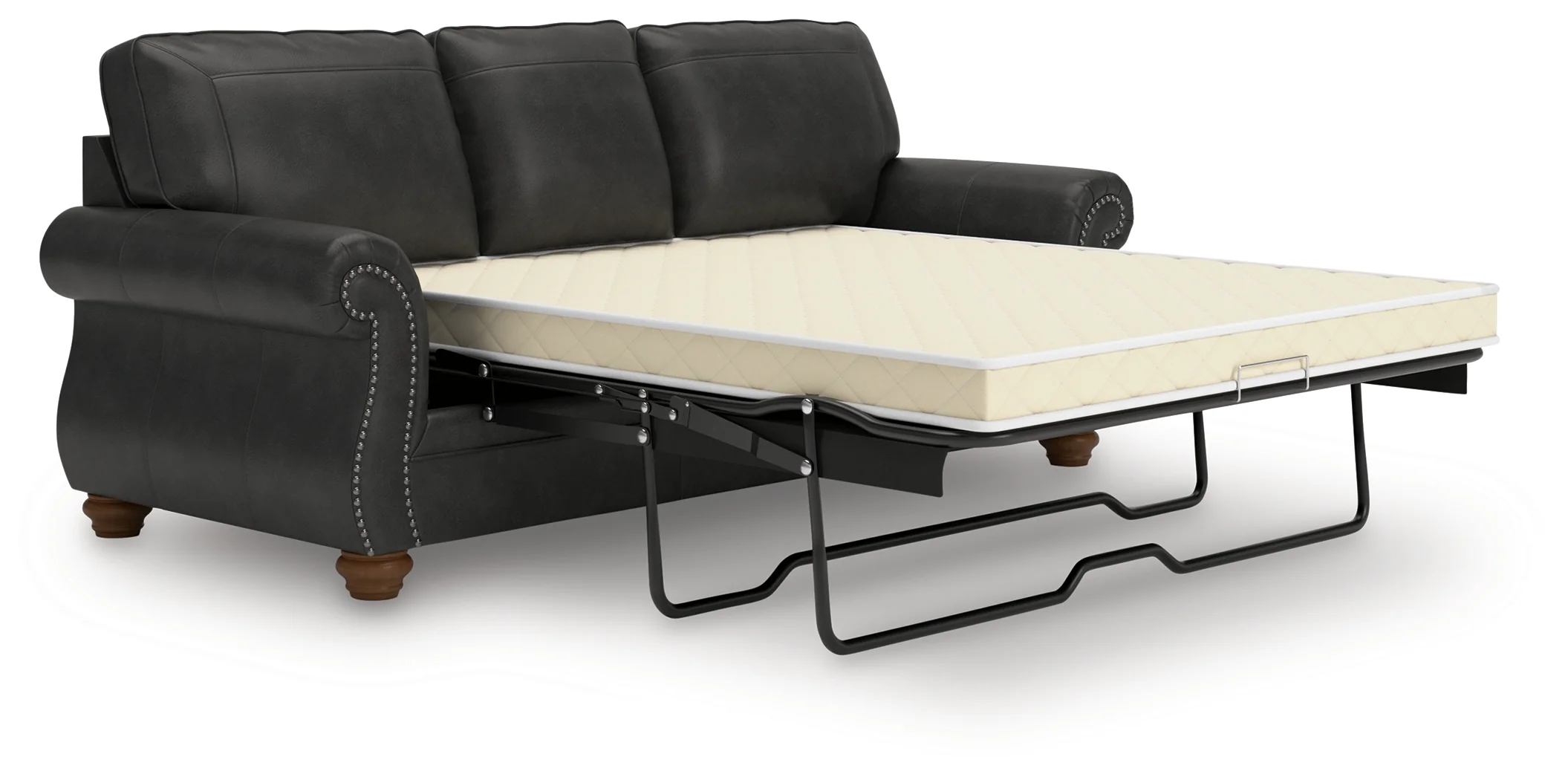 Chasemore Granite Faux Leather Queen Sofa Sleeper - Image 3