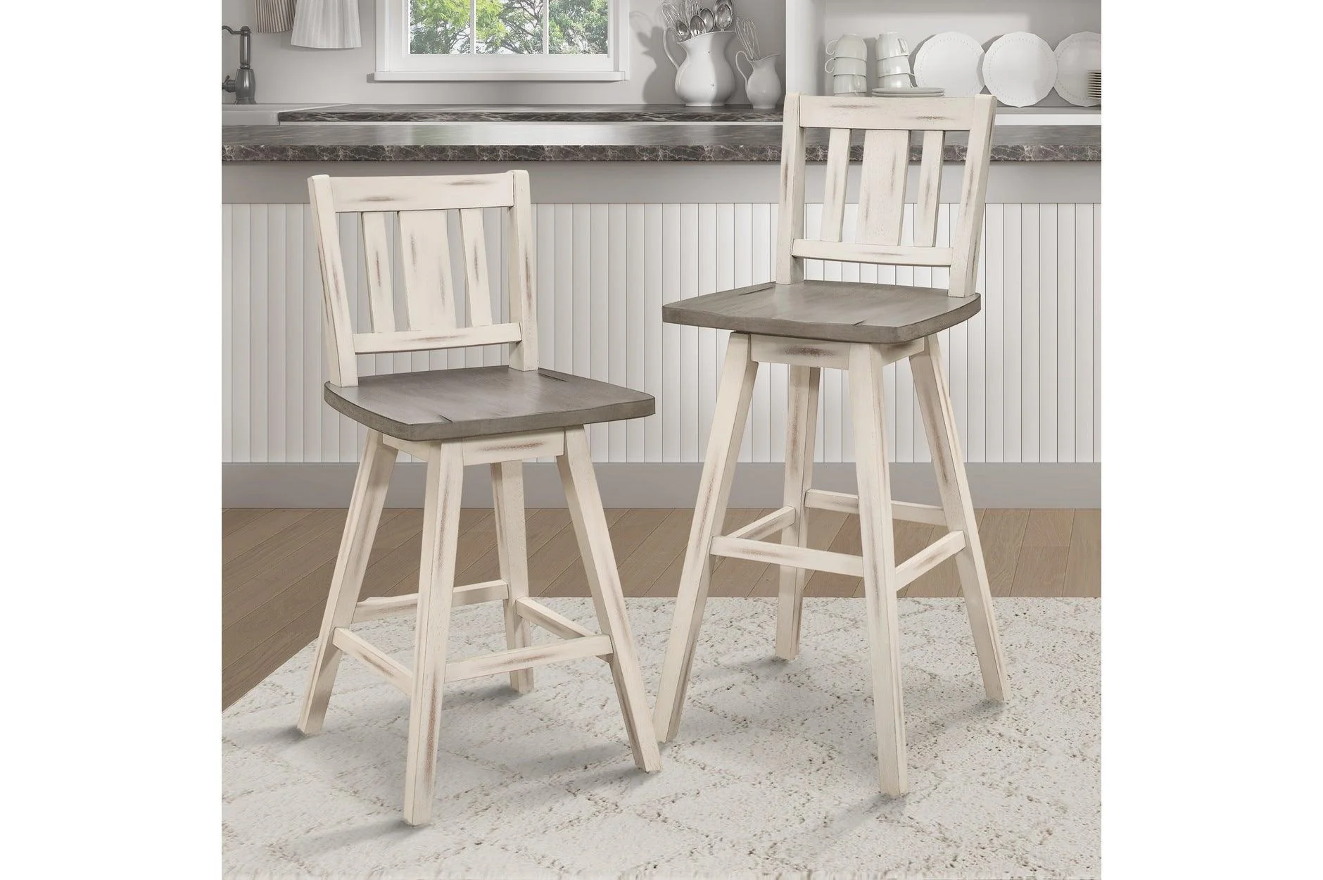 Amsonia White Gray Counter Height Set - Image 3
