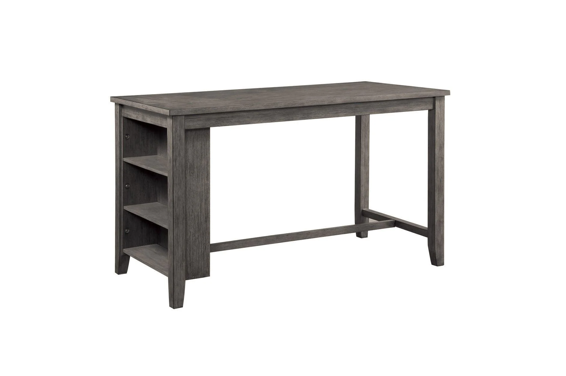 Timbre Black Wire Brown Fabric Rectangular Counter Height Table - Image 2