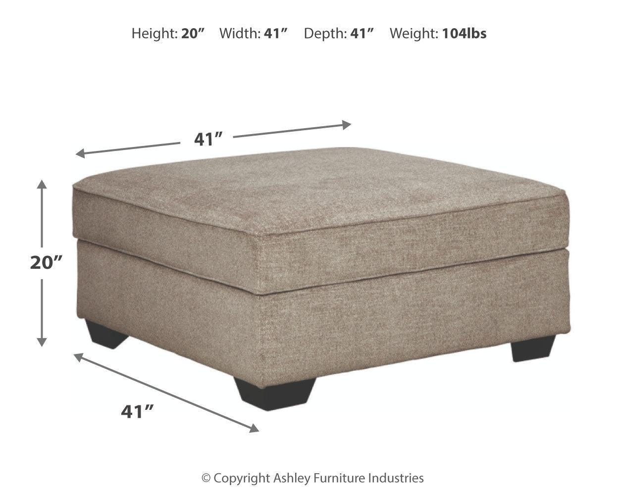 Bovarian Stone Chenille Ottoman - Image 3