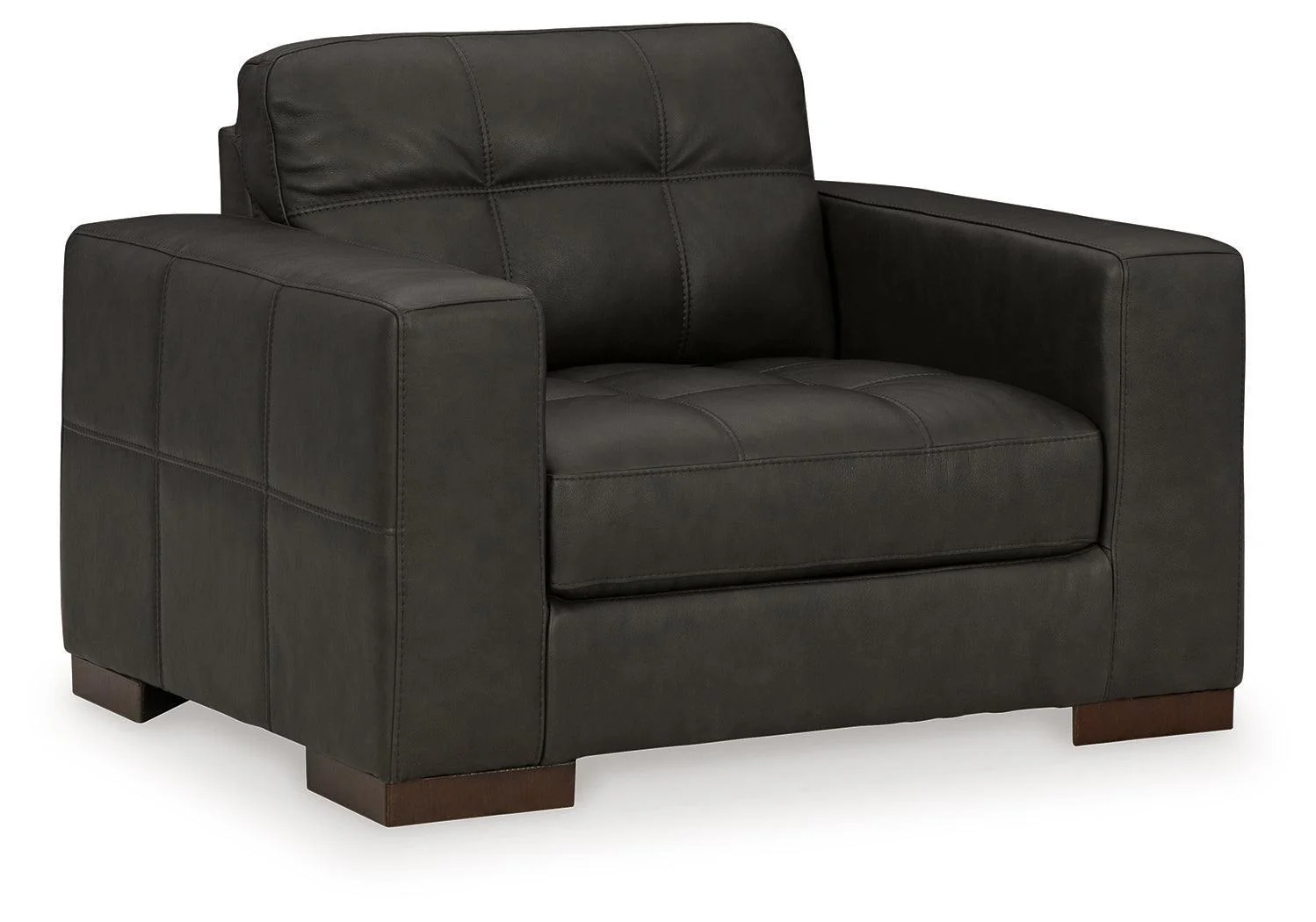 Luigi Thunder Leather Oversized Chair - Image 2