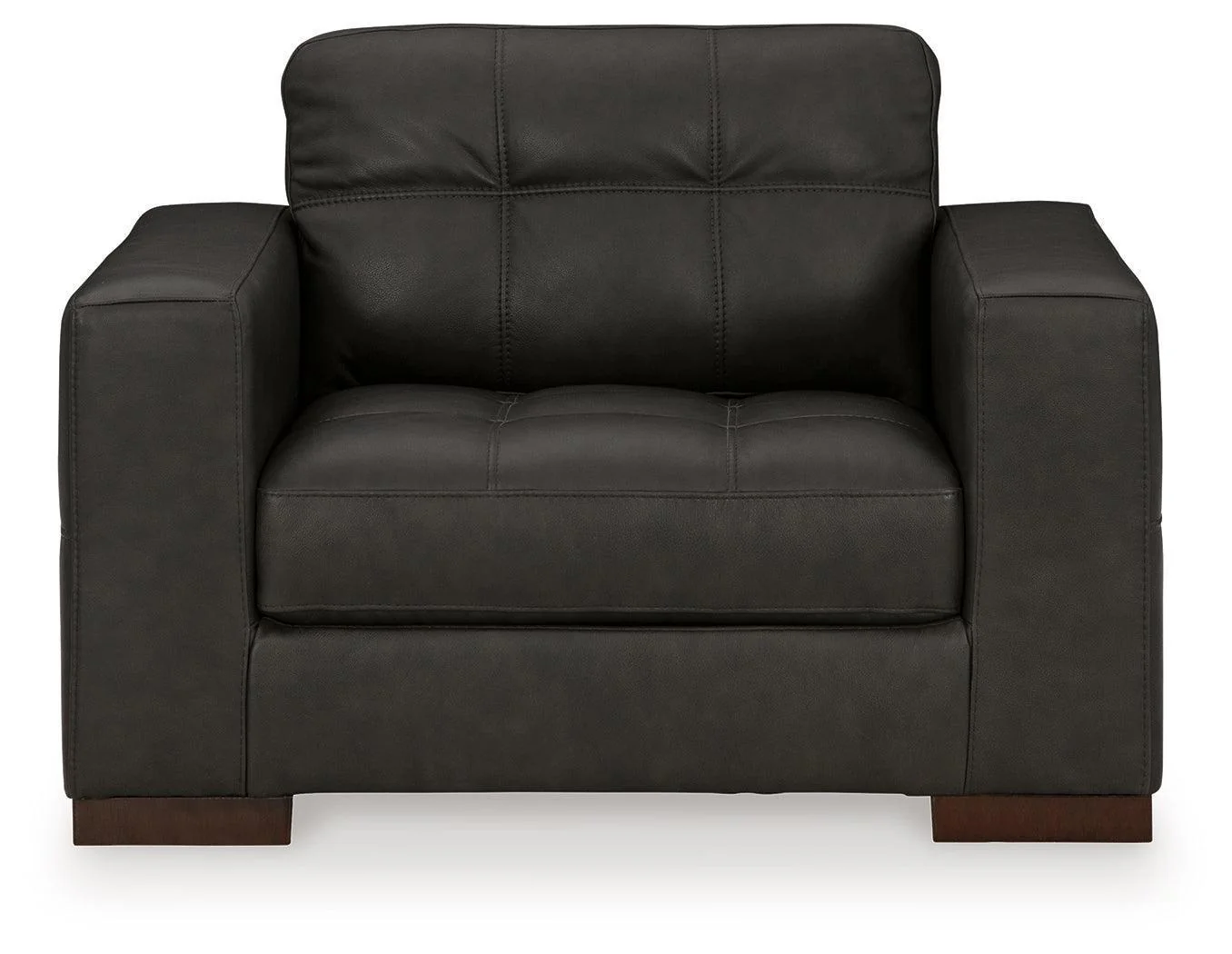 Luigi Thunder Leather Oversized Chair - Image 3