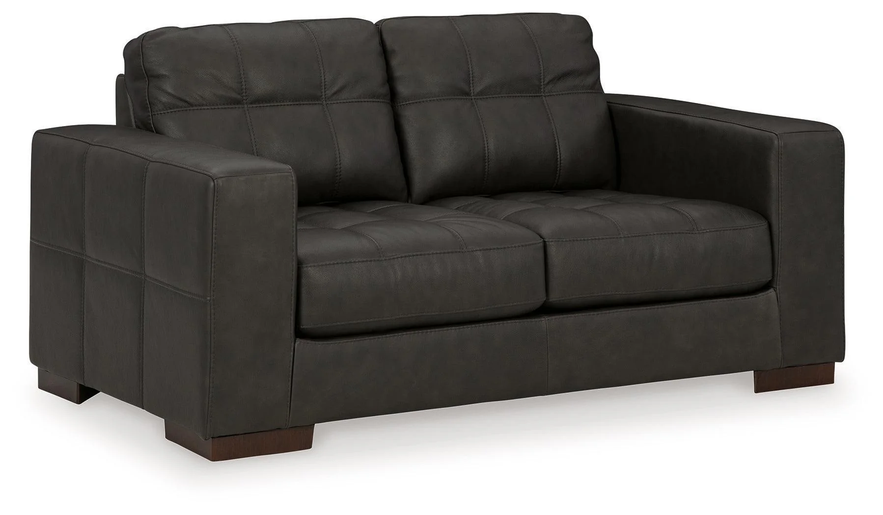 Luigi Thunder Leather Loveseat - Image 2