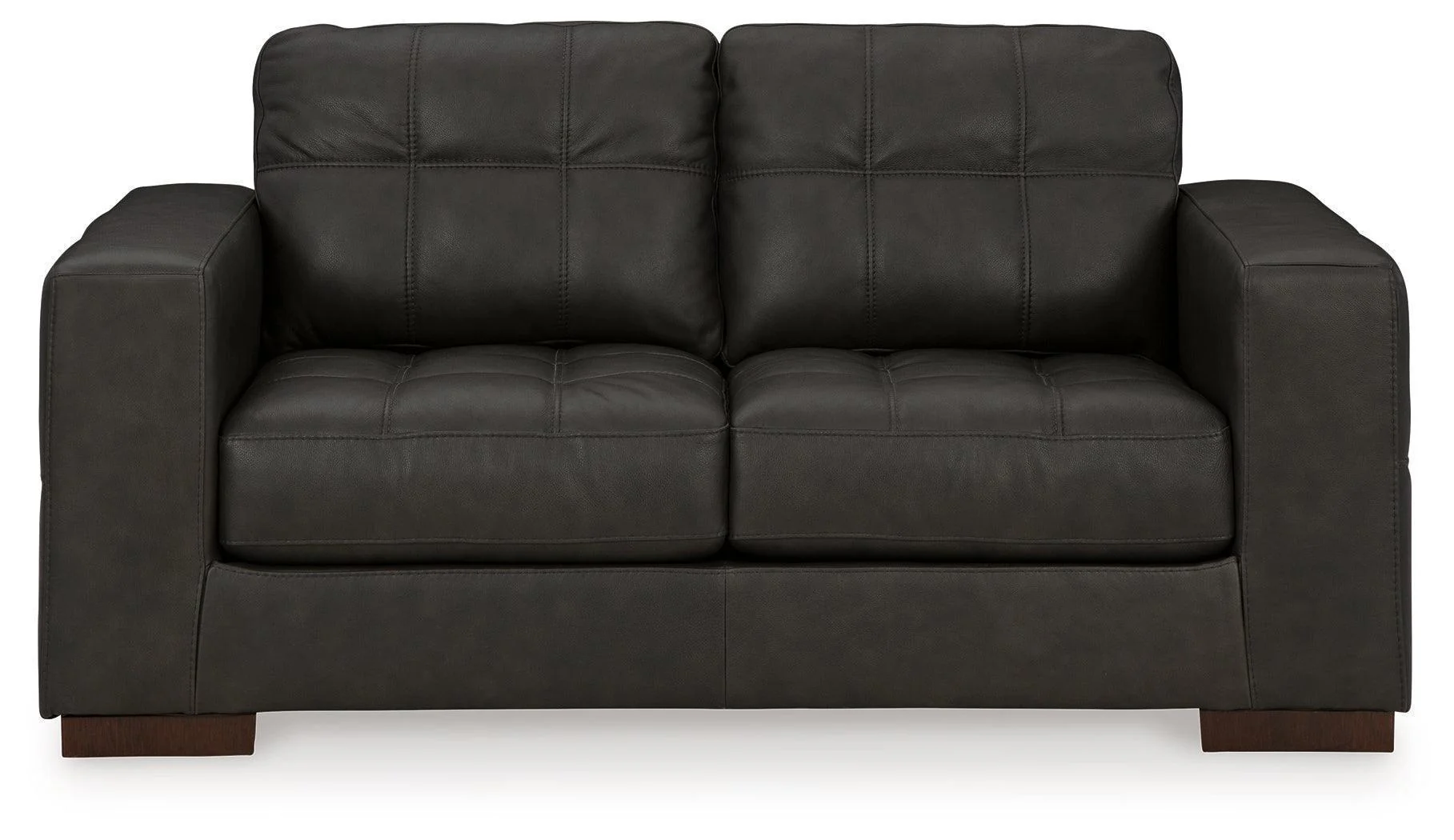 Luigi Thunder Leather Loveseat - Image 3