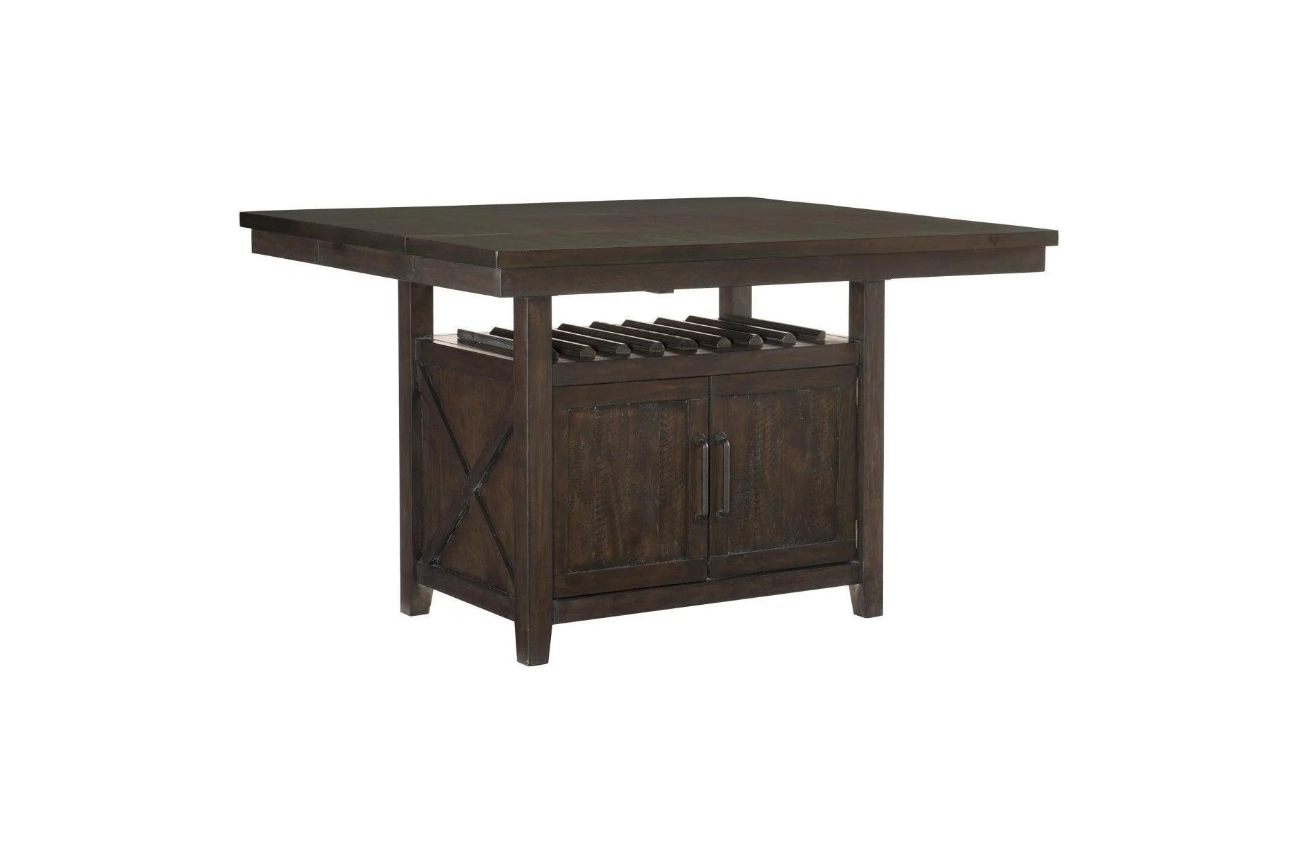 Oxton Epresso Faux Leather Storage Counter Height Set - Image 3
