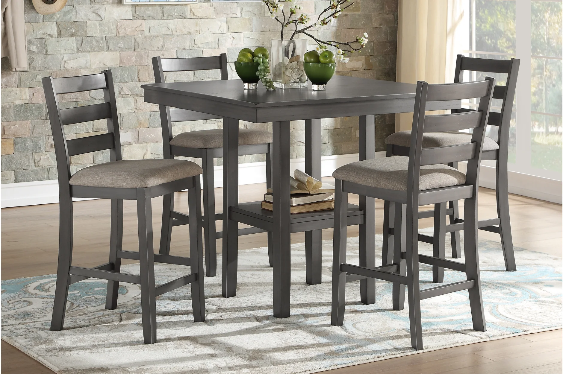 Sharon Gray Counter Height Set - Image 1