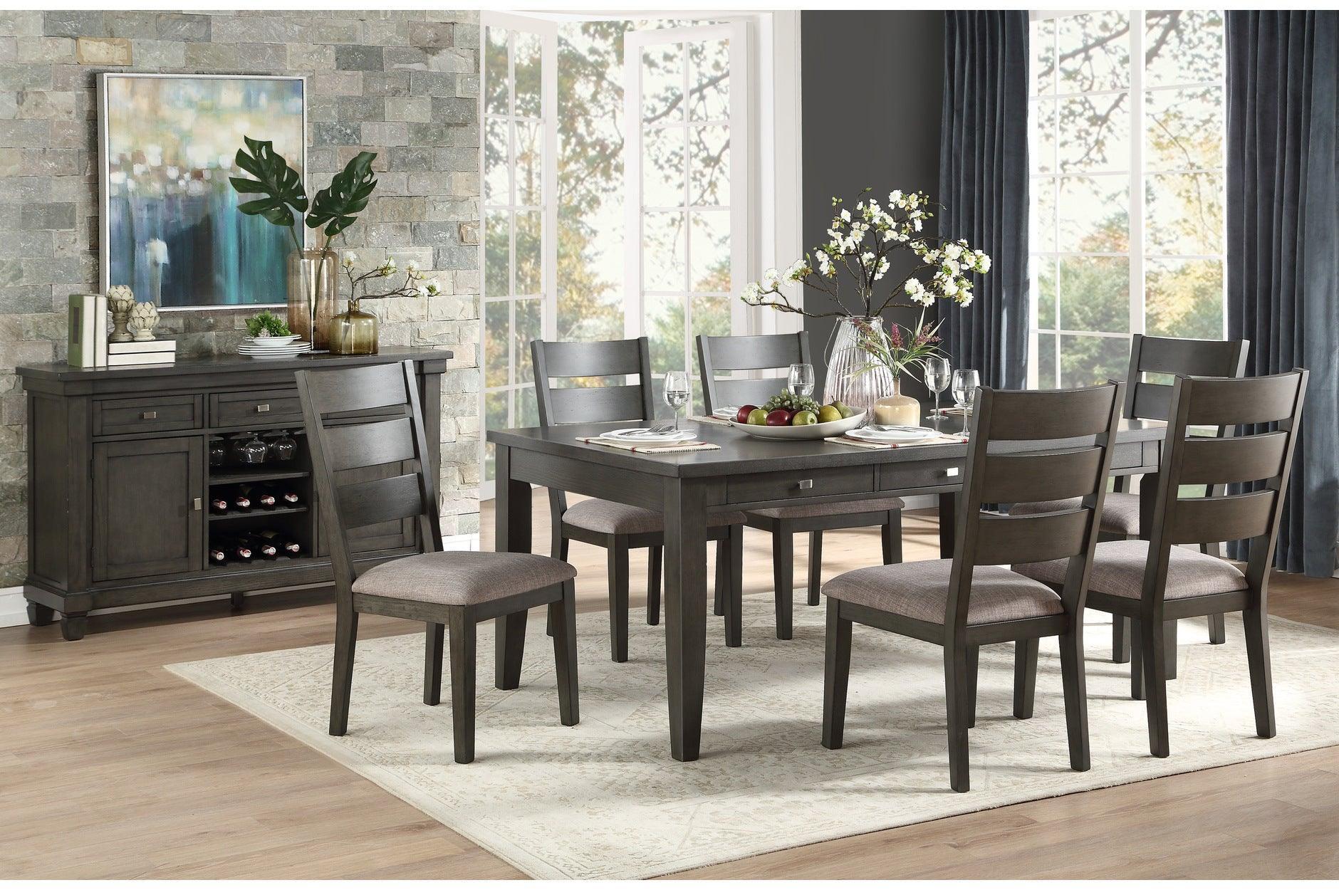 Baresford Gray Fabric Storage Dining Room Set - Image 2