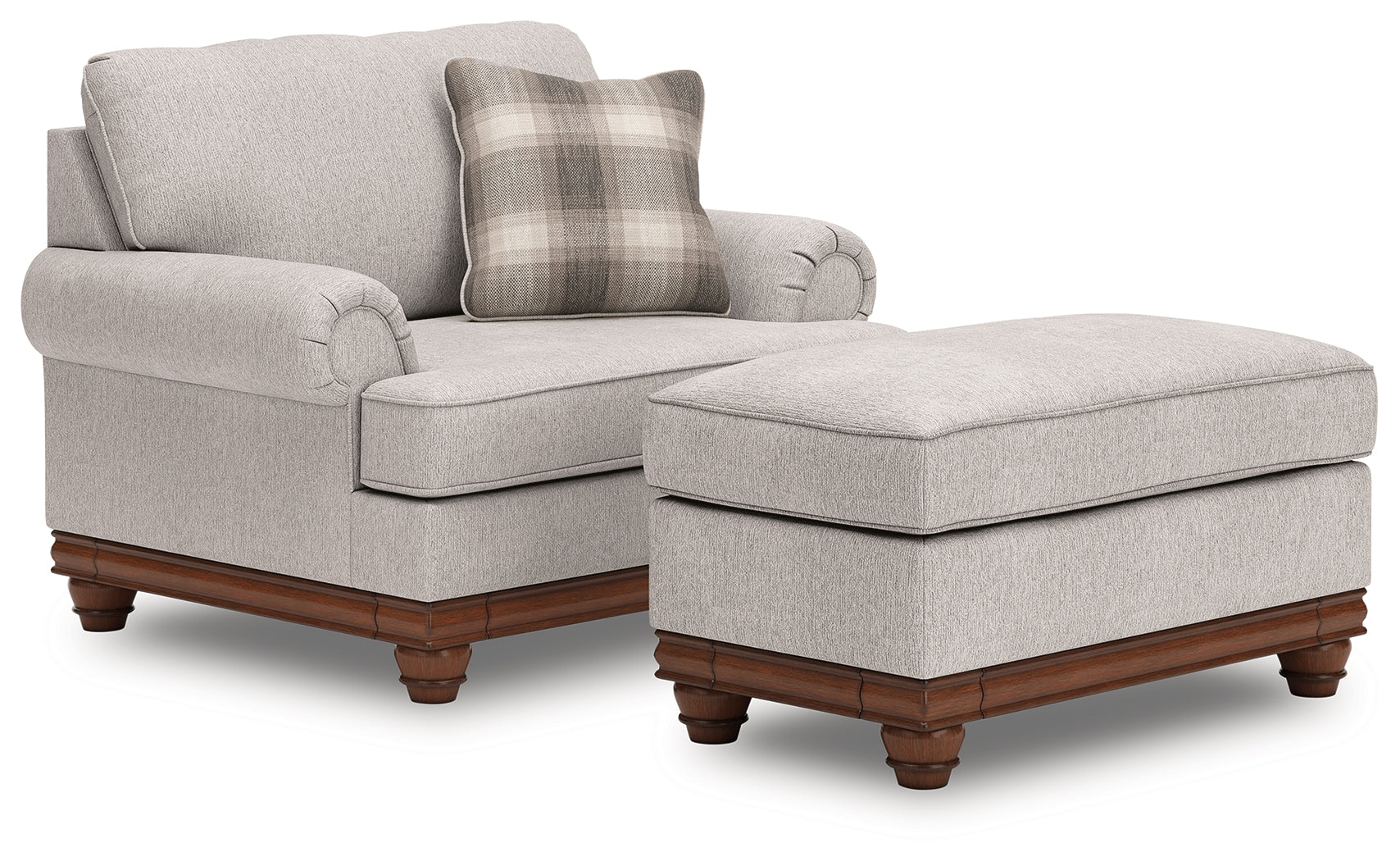 Clearbrooke Sandstone Chair and Ottoman - Image 2