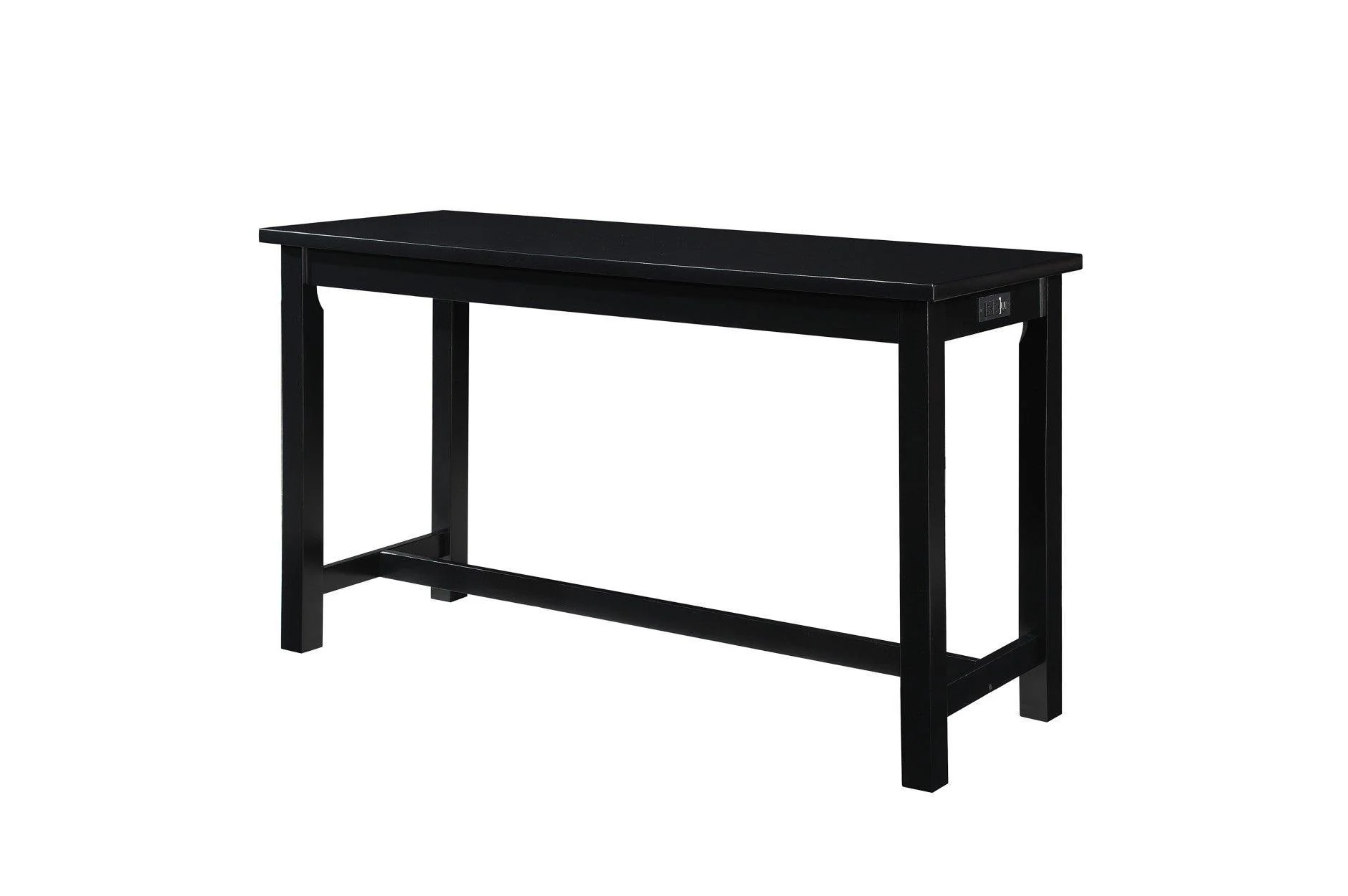 Connected Black Fabric Counter Height Set - Image 3