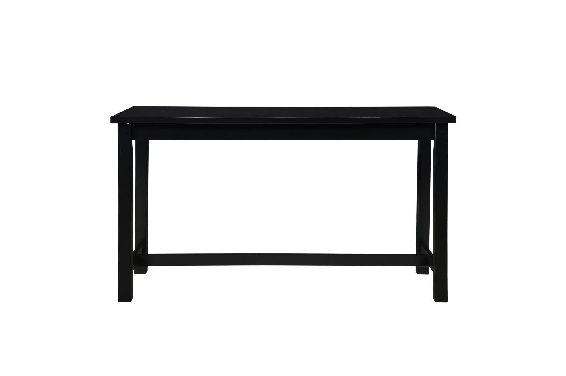 Connected Black Fabric Counter Height Set - Image 2