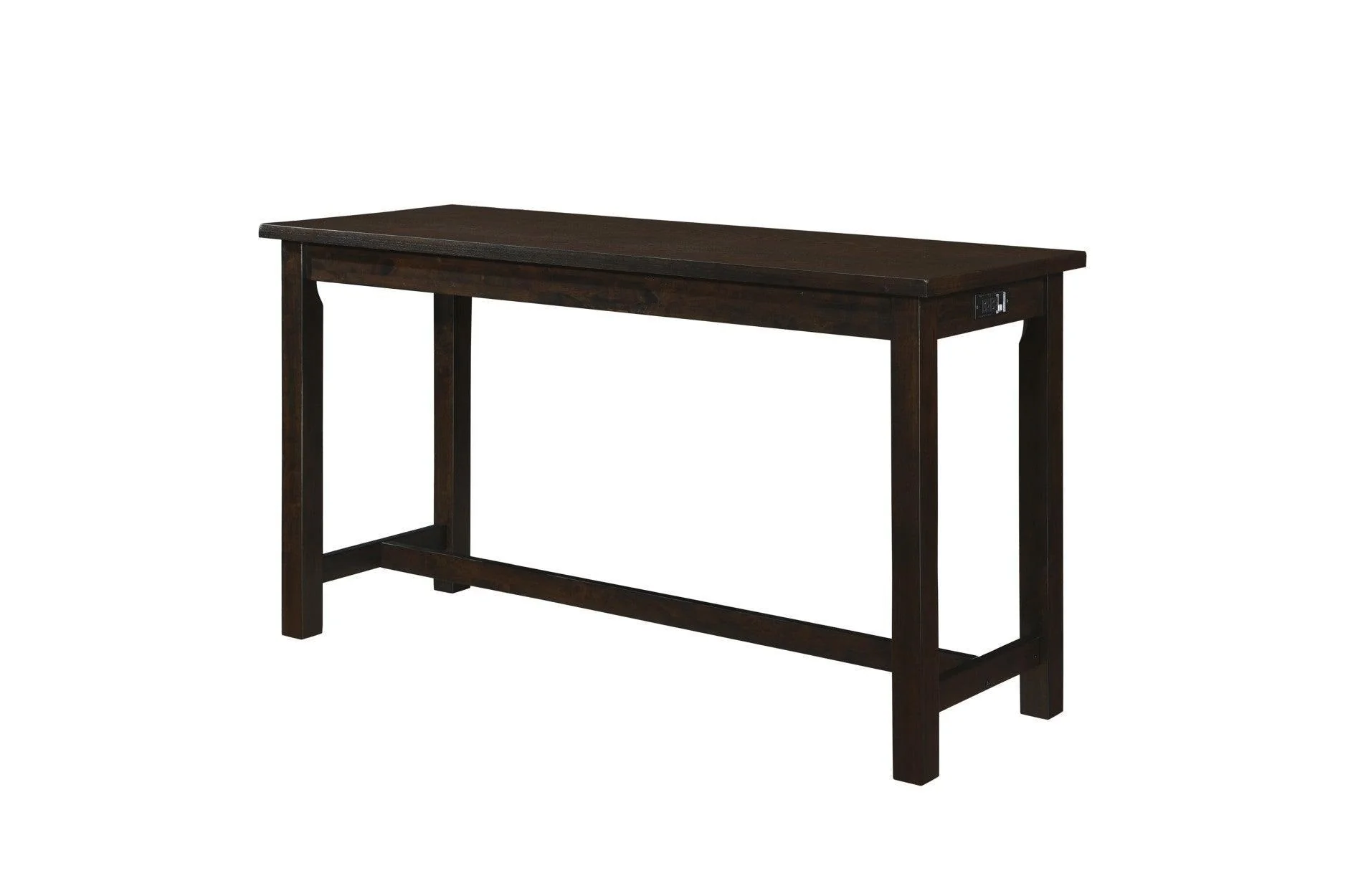 Connected Espresso Fabric Counter Height Set - Image 3
