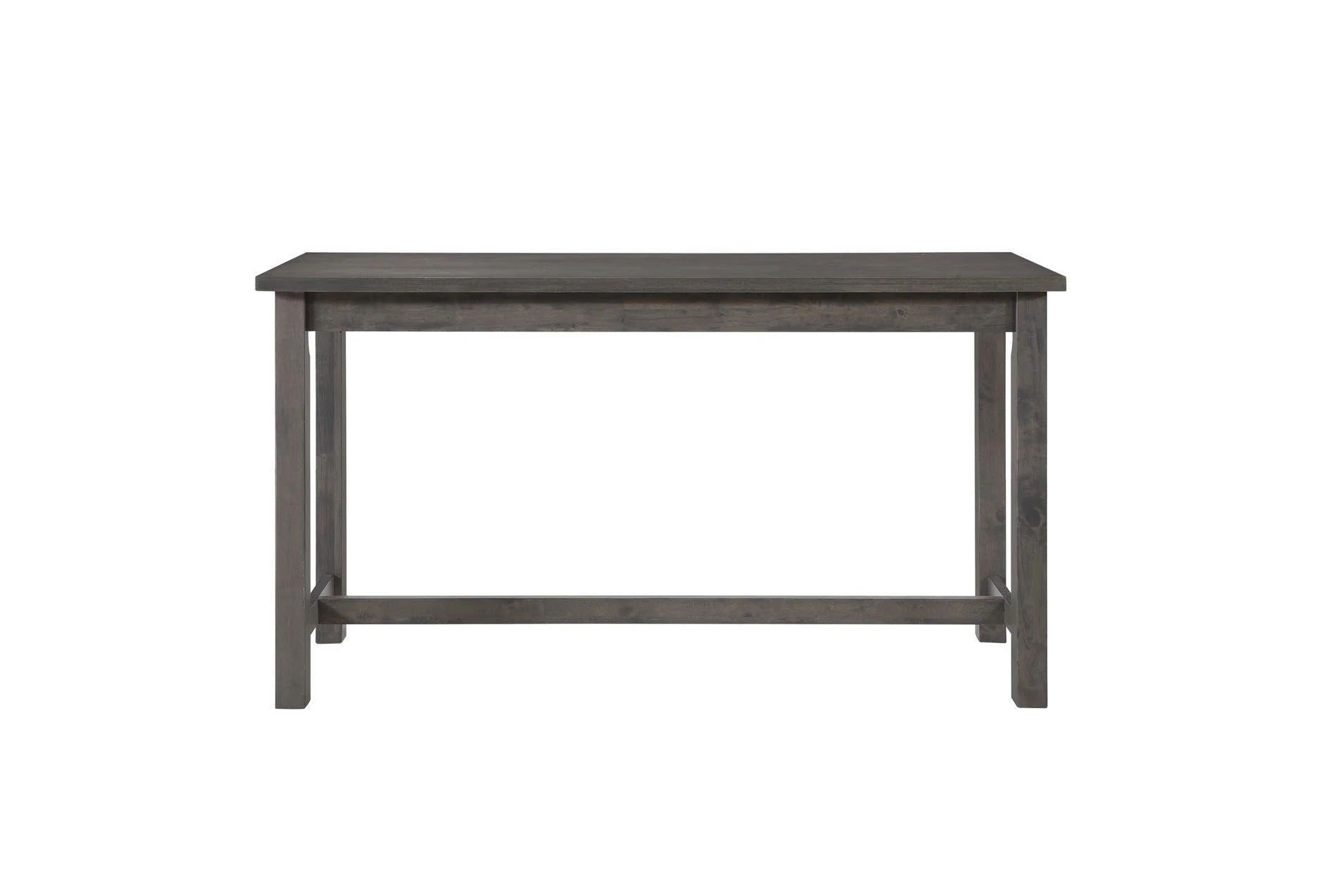 Connected Gray Fabric Rectangular Counter Height Set - Image 3